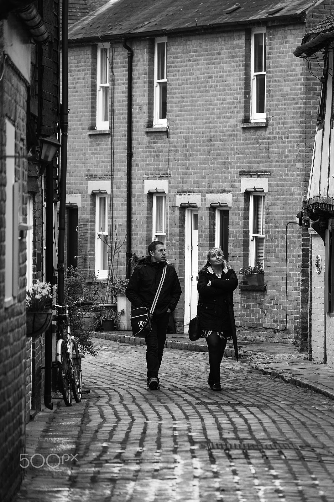 Fujifilm X-E1 + Fujifilm XC 50-230mm F4.5-6.7 OIS sample photo. Couple strolling canterbury photography