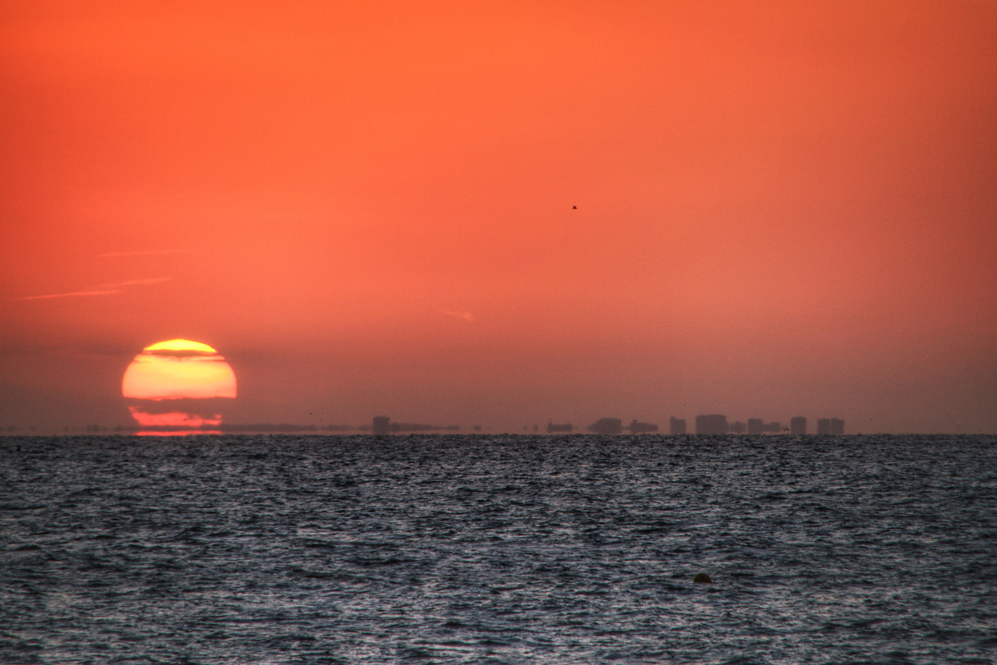 Canon EOS 7D + Canon 18-270mm sample photo. "sunset" seen here setting with southend-on-sea to the right, taken from herne bay photography