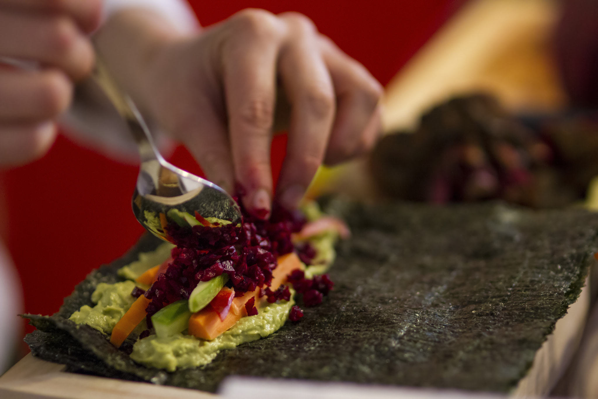 Sigma 85mm F1.4 EX DG HSM sample photo. ..making raw vegan sushi.. photography