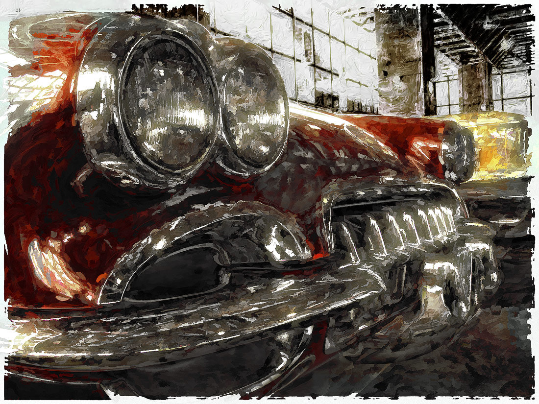 Digital painting of a Chevrolet Corvette Stingray