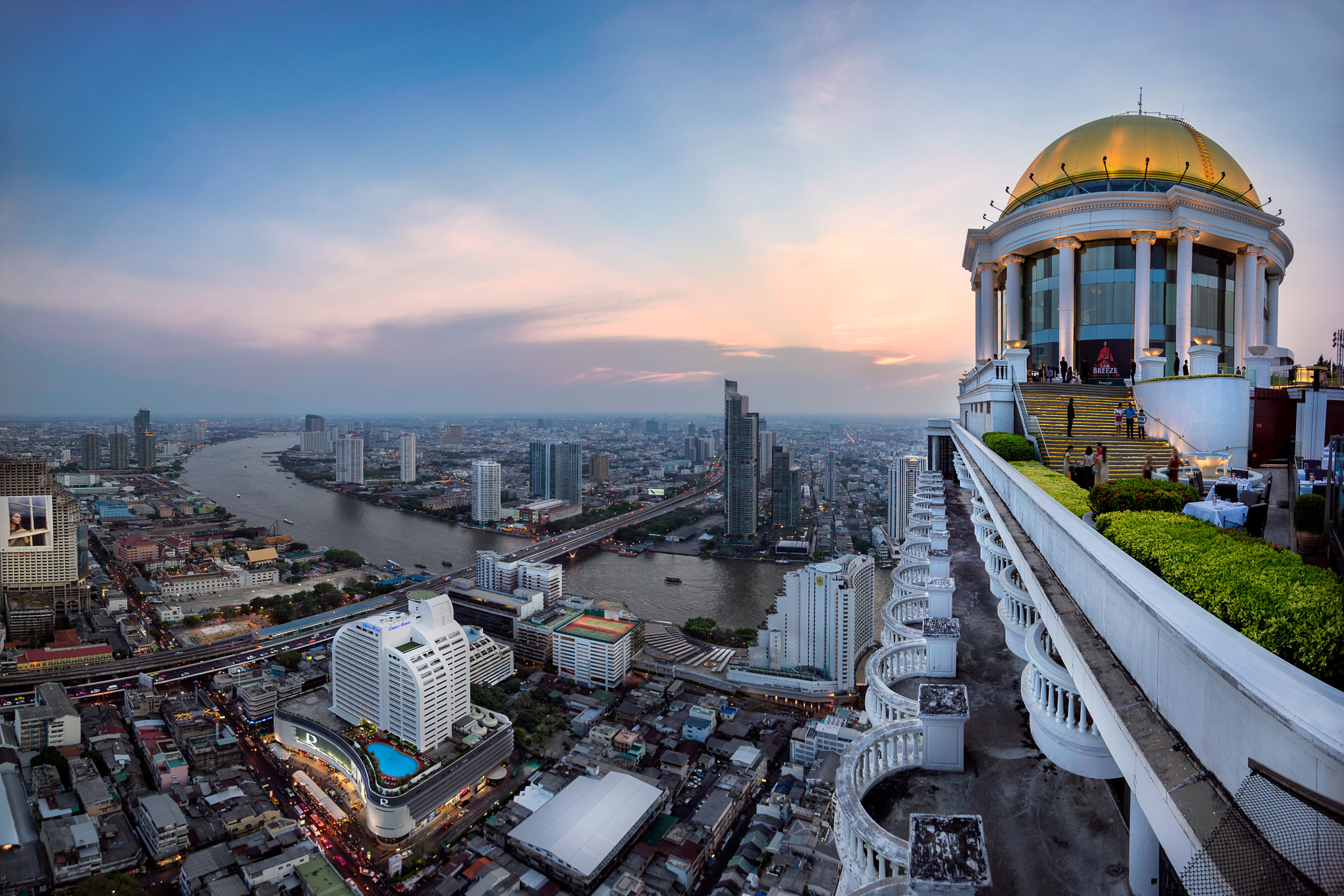 Sony a7R + Sony E 10-18mm F4 OSS sample photo. Bangkok dome at iebua tower photography