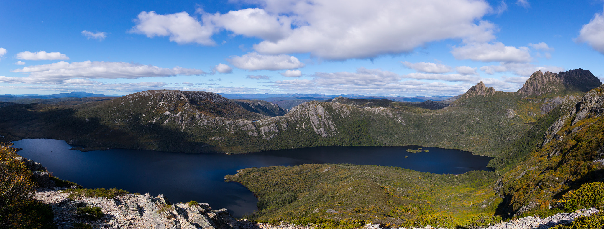 Sony Alpha NEX-5N + Sigma 19mm F2.8 EX DN sample photo. Cradle mountain panorama photography