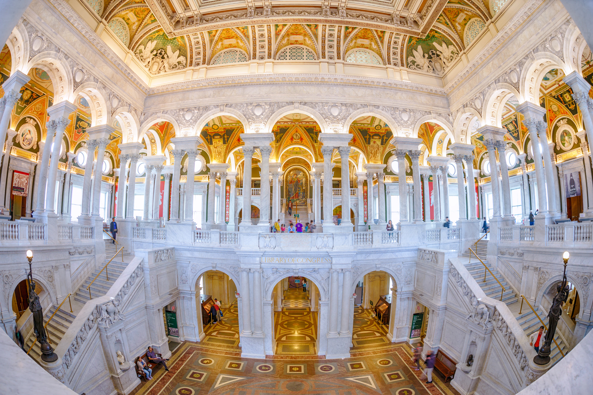 Sony a7 II + Sigma 15mm f/2.8 EX Fisheye sample photo. Rotunda of library of congress photography