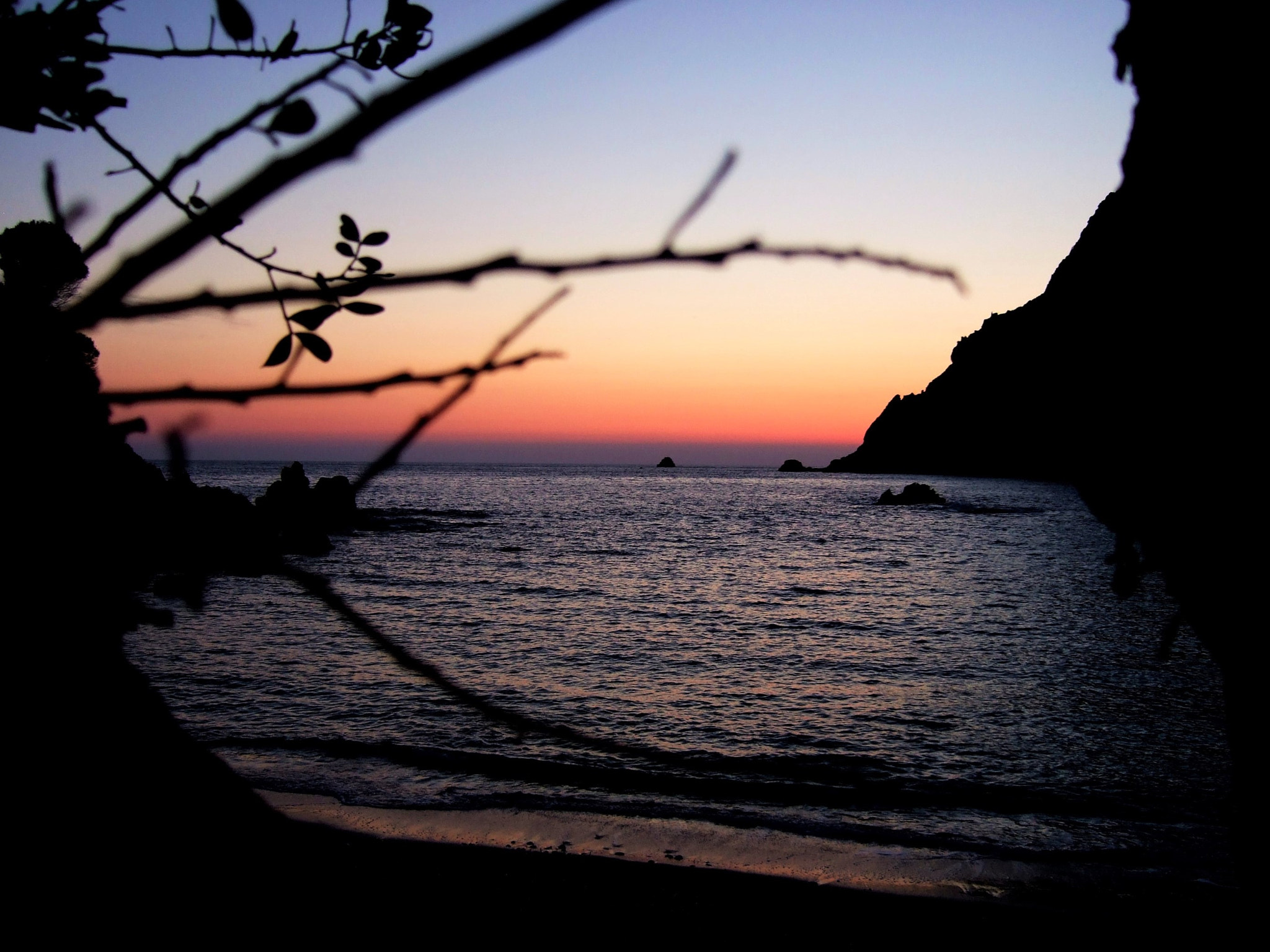 Fujifilm FinePix F31fd sample photo. Sunset in ag. petros paleokastritsa photography