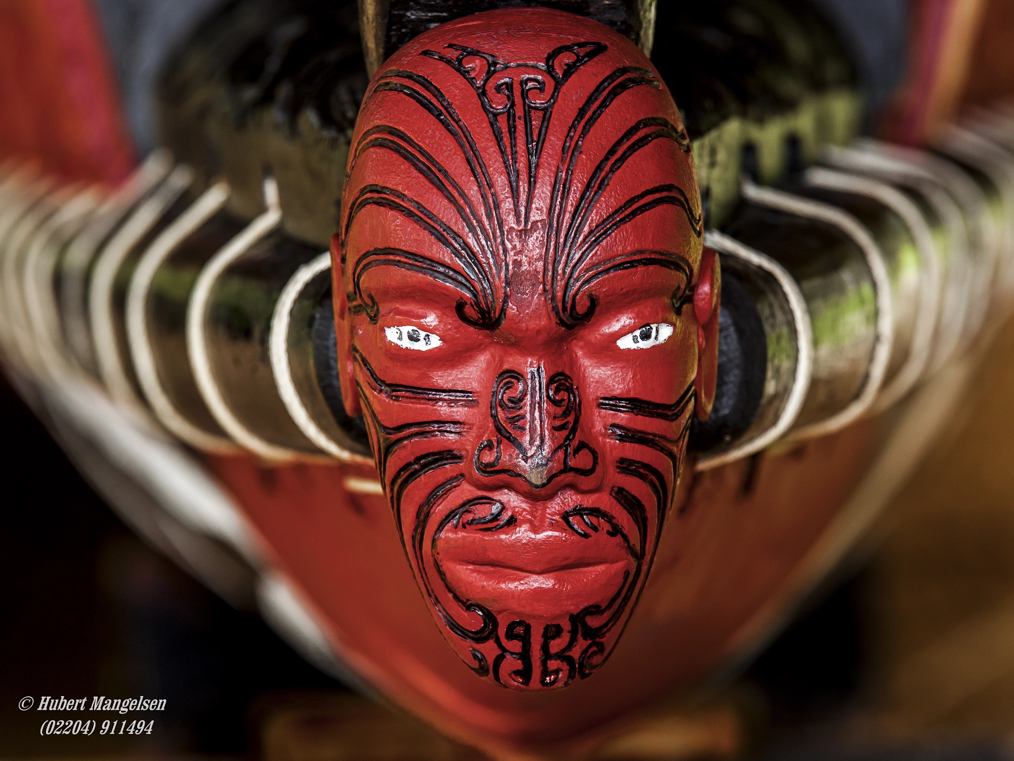 Canon EF 70-200mm F4L IS USM sample photo. Kopf eines kriegsbootes der maori photography