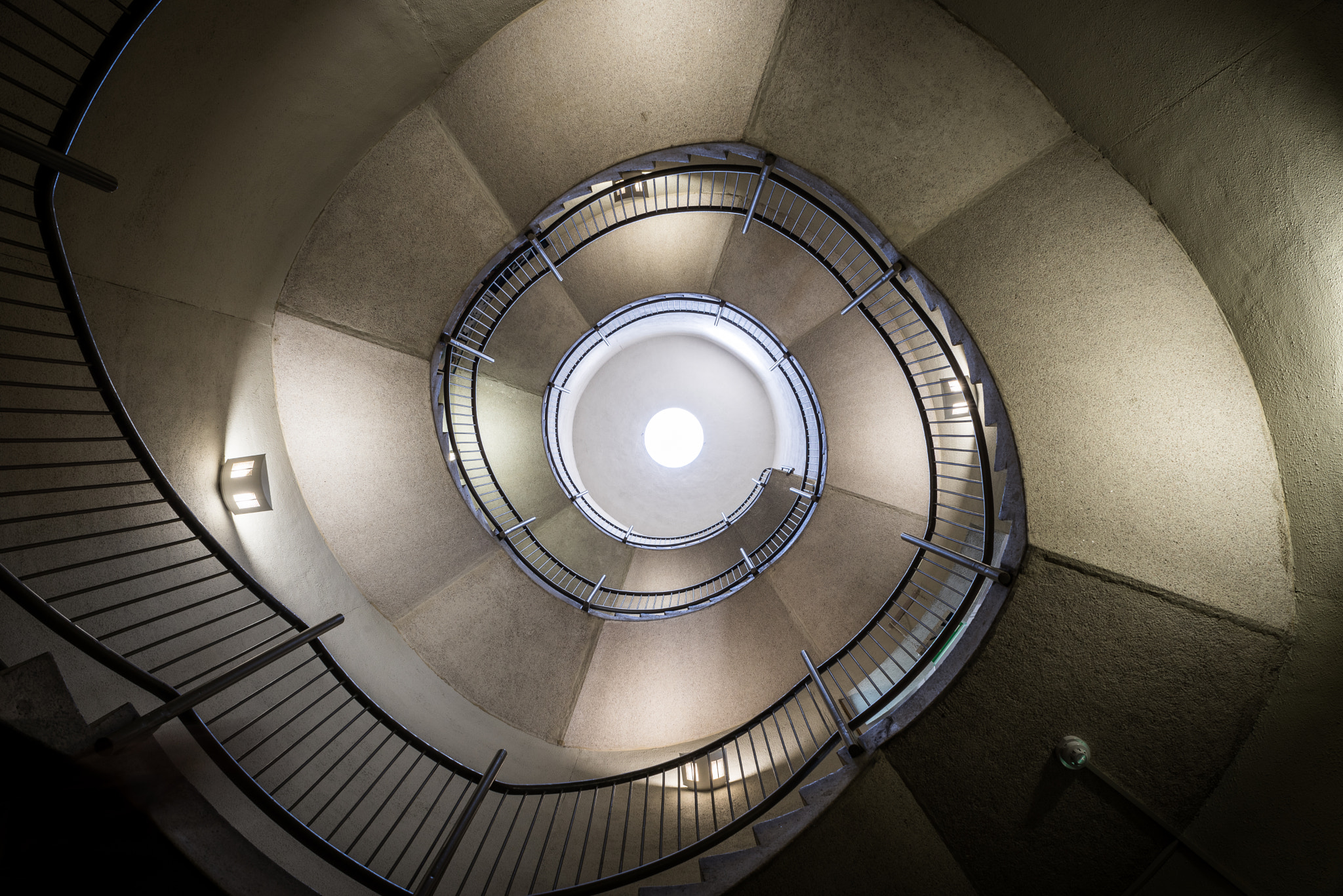 Nikon D750 + Nikon AF Nikkor 20mm F2.8D sample photo. Spiral stairs photography