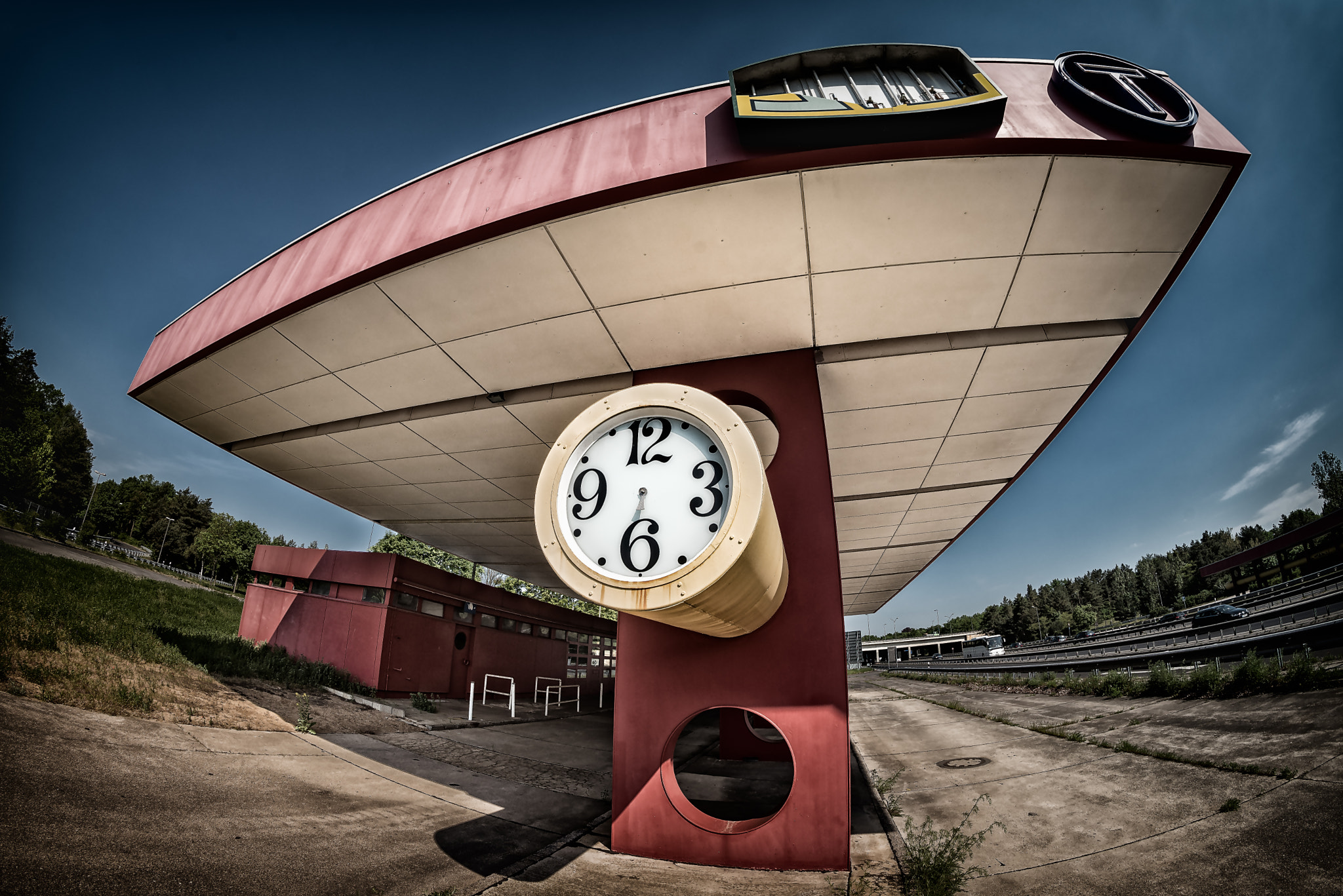 Nikon D750 + Samyang 12mm F2.8 ED AS NCS Fisheye sample photo. Checkpoint bravo - gas station photography