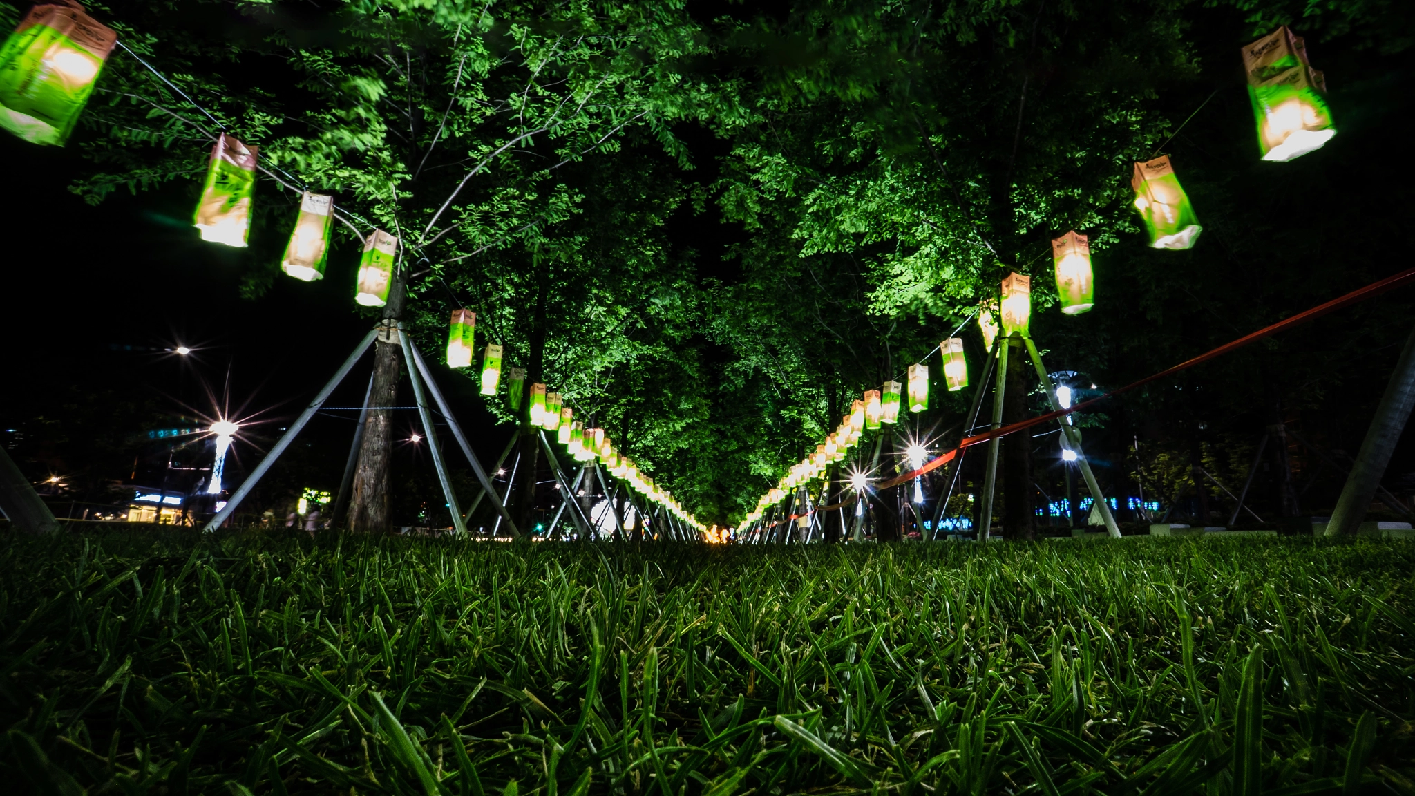 Sony a7 + Sony E 16mm F2.8 sample photo. Lantern night photography