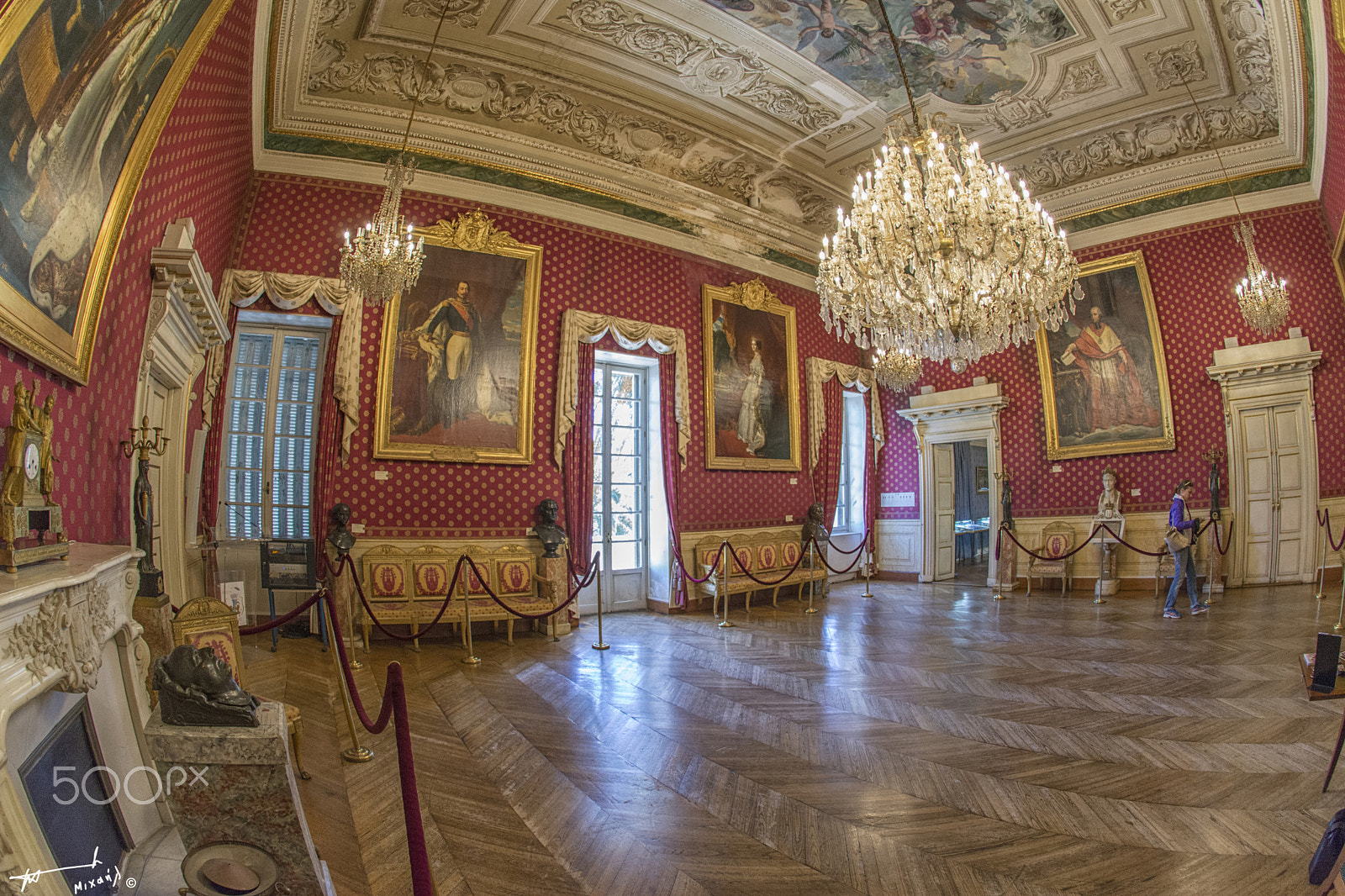 Nikon D7100 + Sigma 10mm F2.8 EX DC HSM Diagonal Fisheye sample photo. The napoleonic salon in the hôtel de ville di ajaccio photography