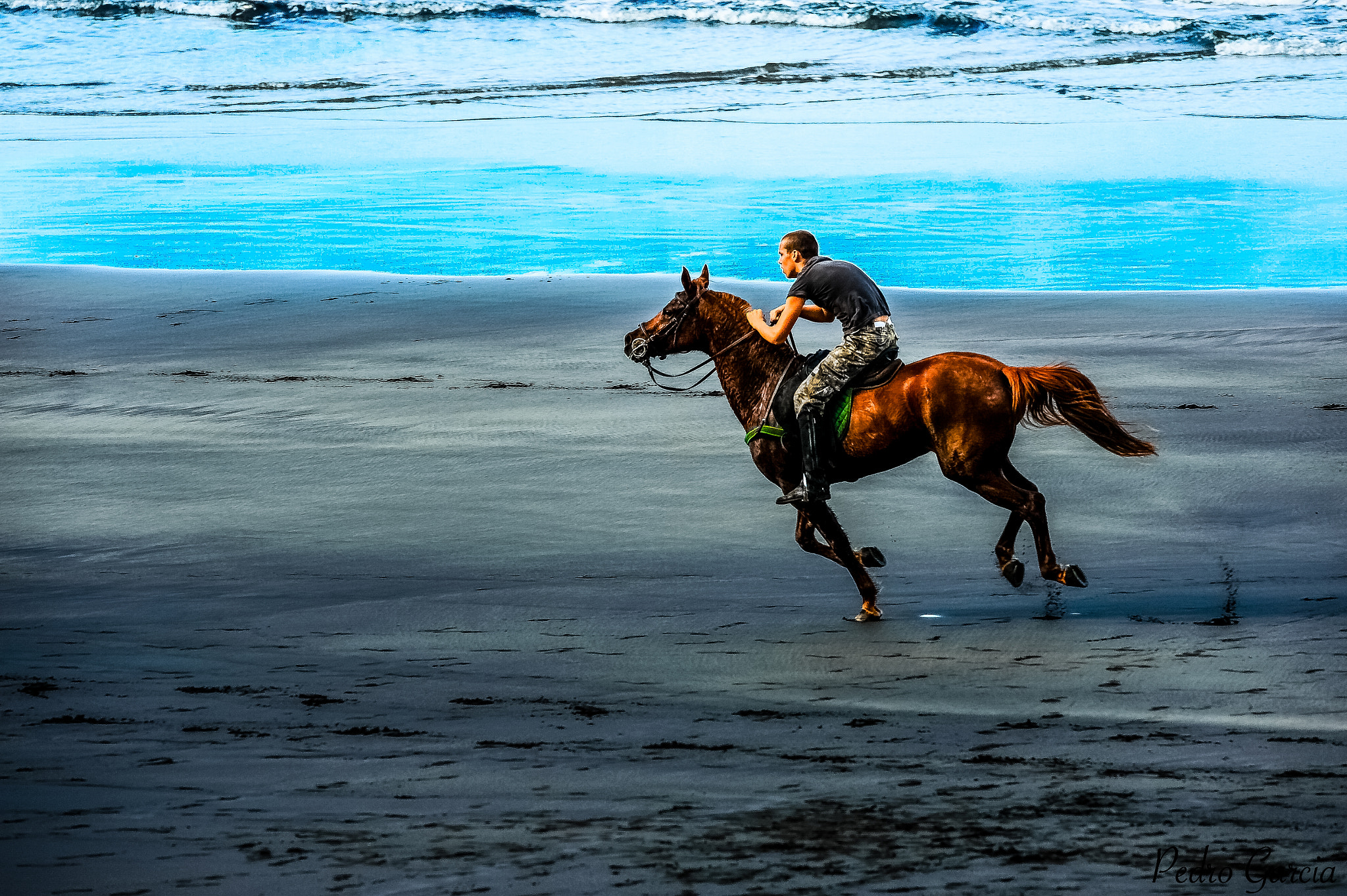 Nikon AF-S Nikkor 400mm F2.8G ED VR II sample photo. Cabalgando por la playa photography