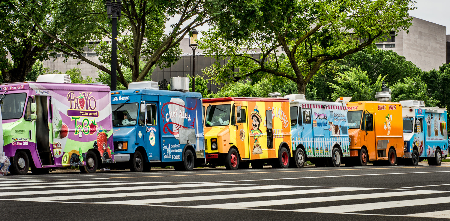 Nikon D7200 + Nikon AF Micro-Nikkor 60mm F2.8D sample photo. Foodtrucks in dc photography