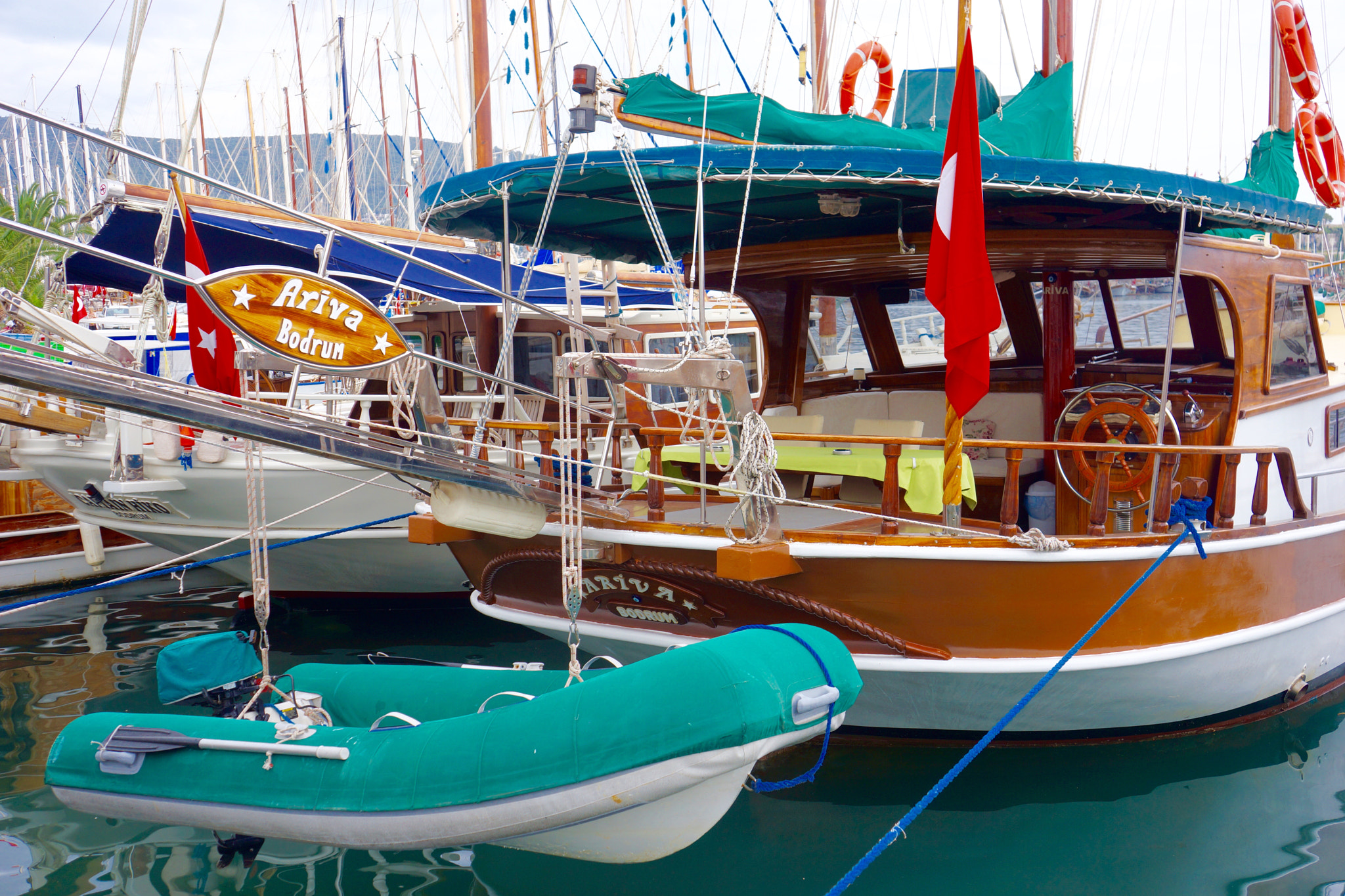 Sony Alpha NEX-7 + Tamron 18-200mm F3.5-6.3 Di III VC sample photo. Ships in the bodrum marina photography