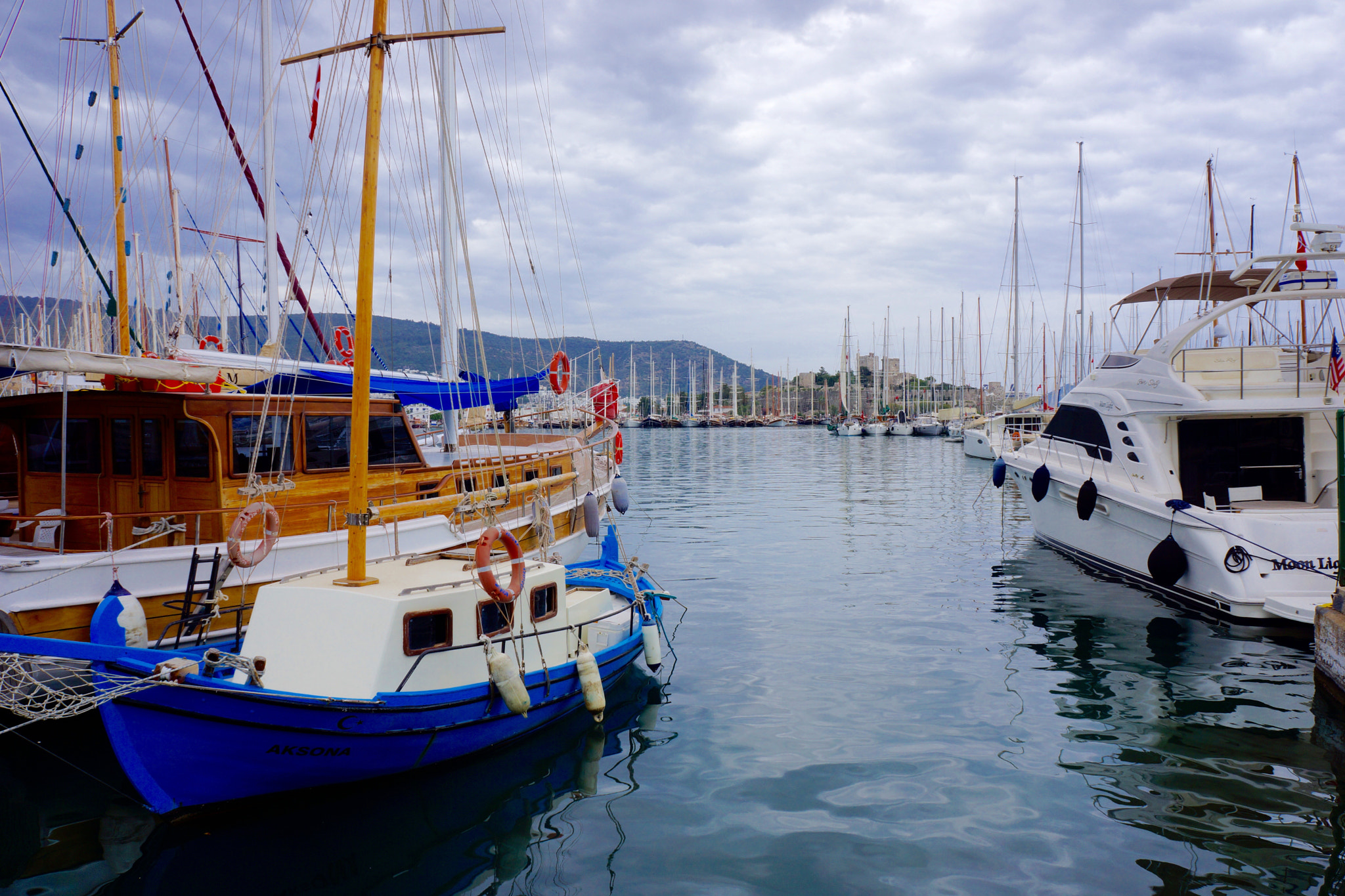 Tamron 18-200mm F3.5-6.3 Di III VC sample photo. Ships in the bodrum marina photography