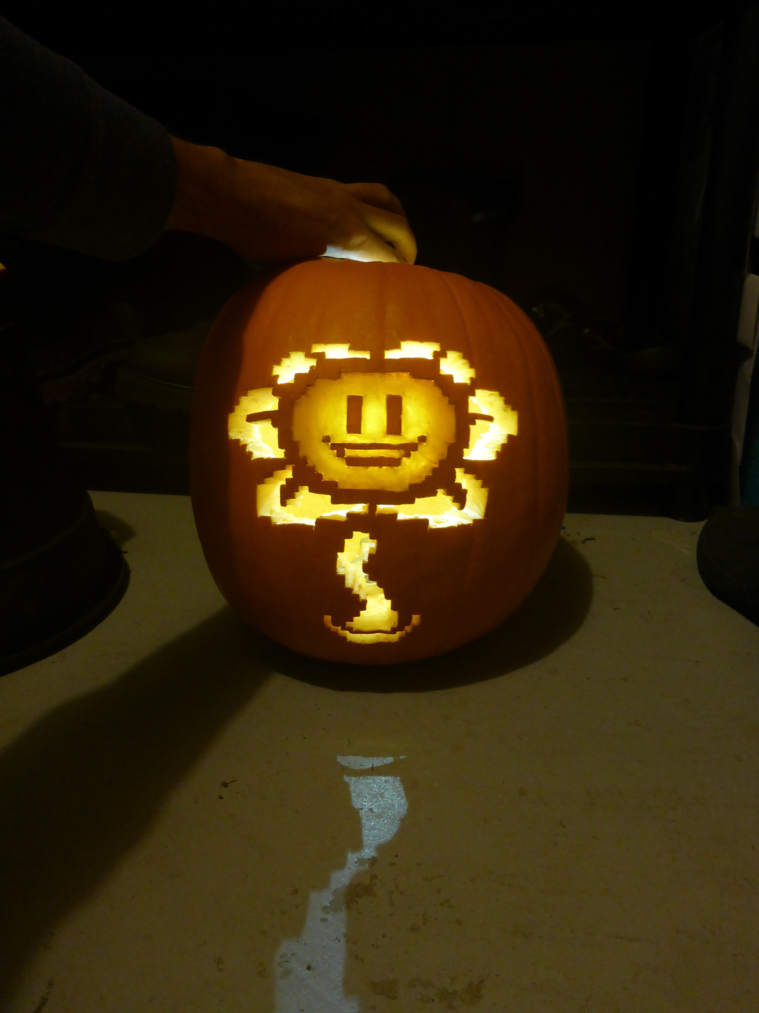 Panasonic Lumix DMC-TS5 (Lumix DMC-FT5) sample photo. Flowey undertale pumpkin carving photography
