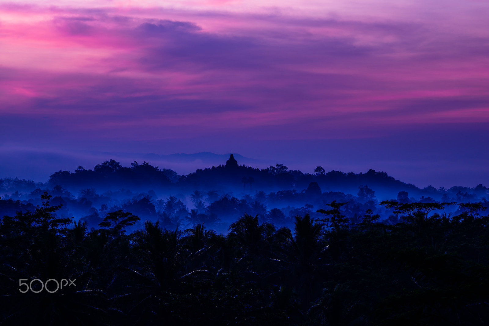 Nikon D800E + AF Zoom-Nikkor 70-210mm f/4 sample photo. Borobudur sunrise (of ) photography