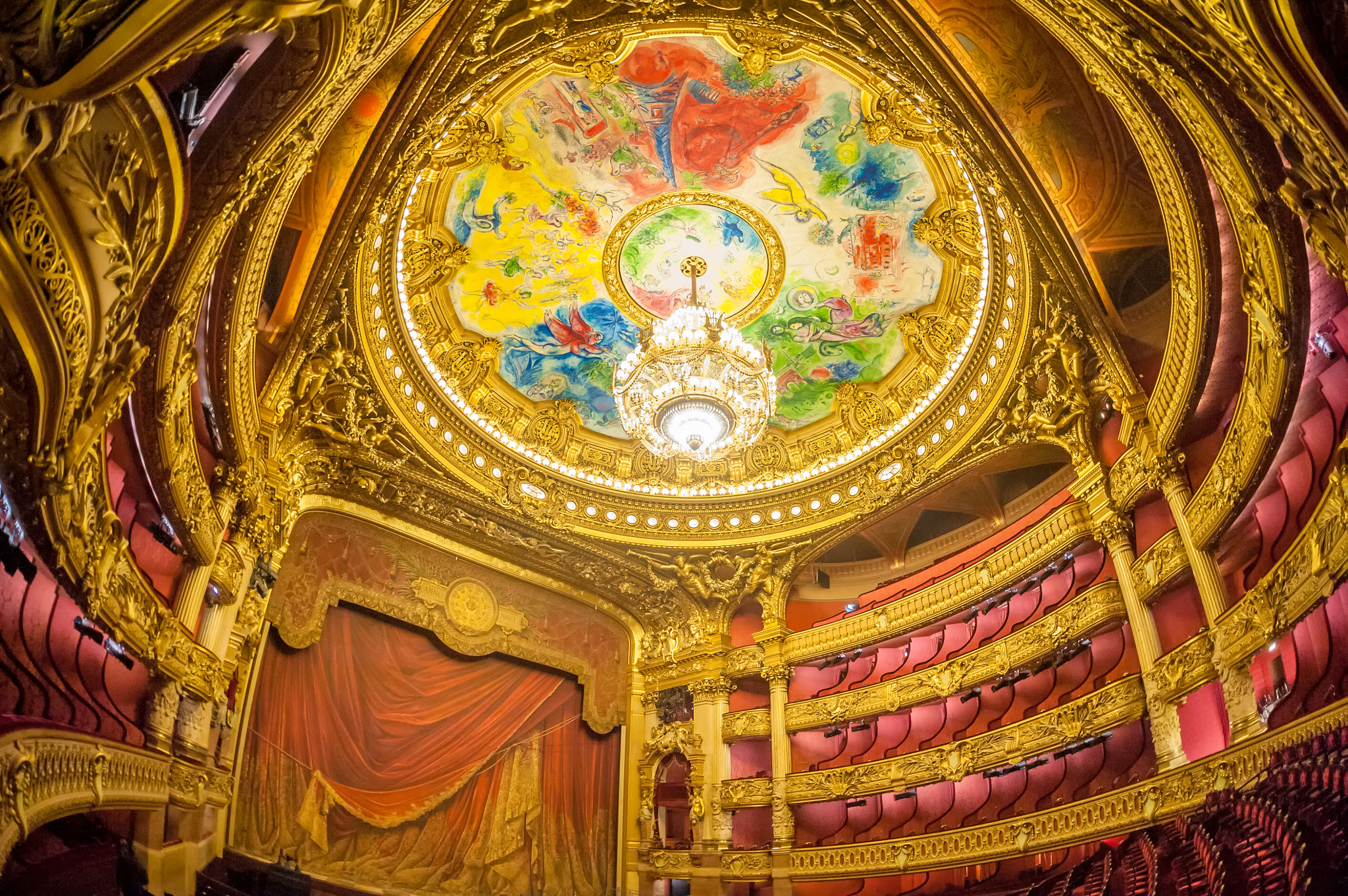 Nikon D700 + Sigma 15mm F2.8 EX DG Diagonal Fisheye sample photo. Palais garnier photography