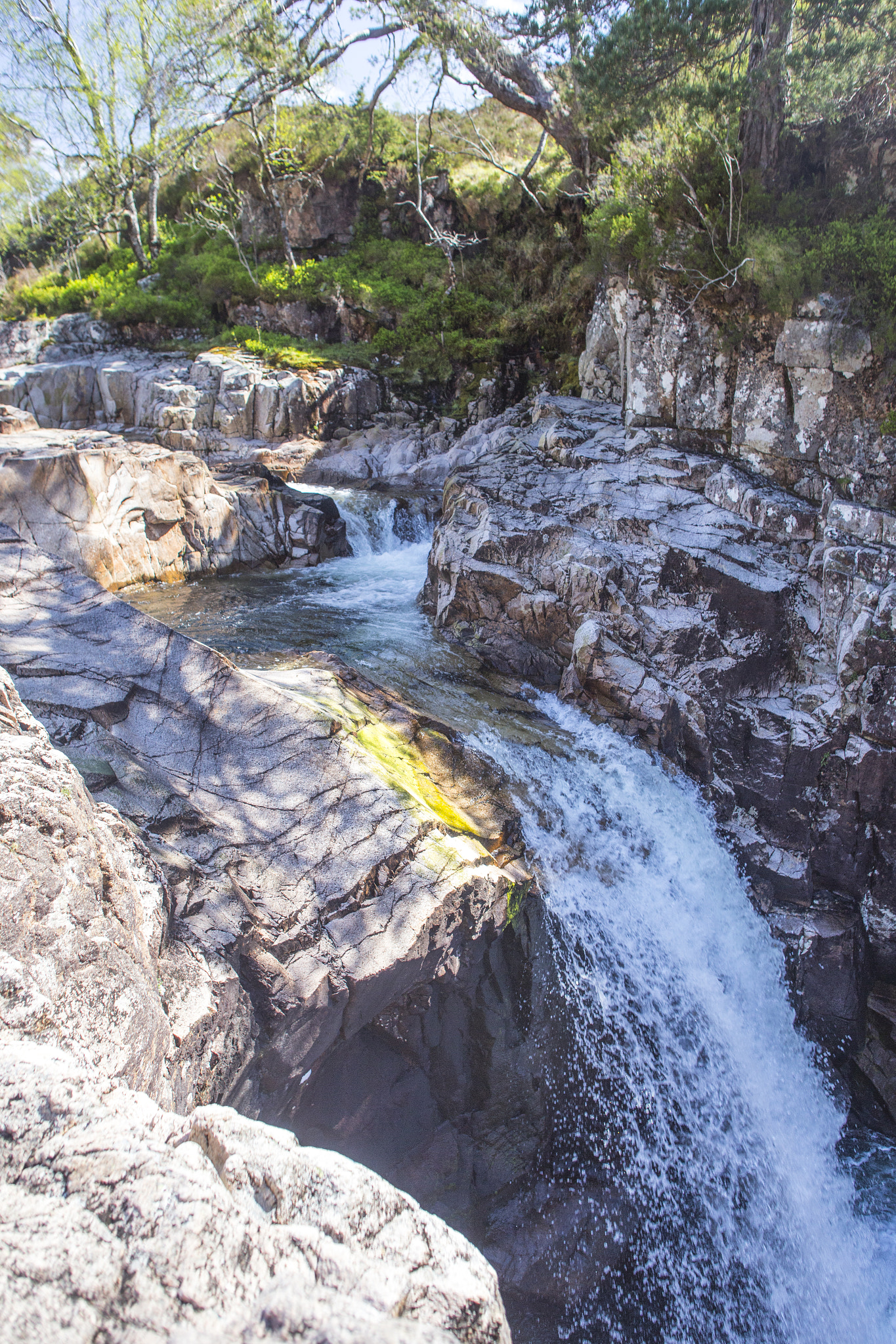 Sigma 24mm f/1.8 DG Macro EX sample photo. Etive waterfall photography