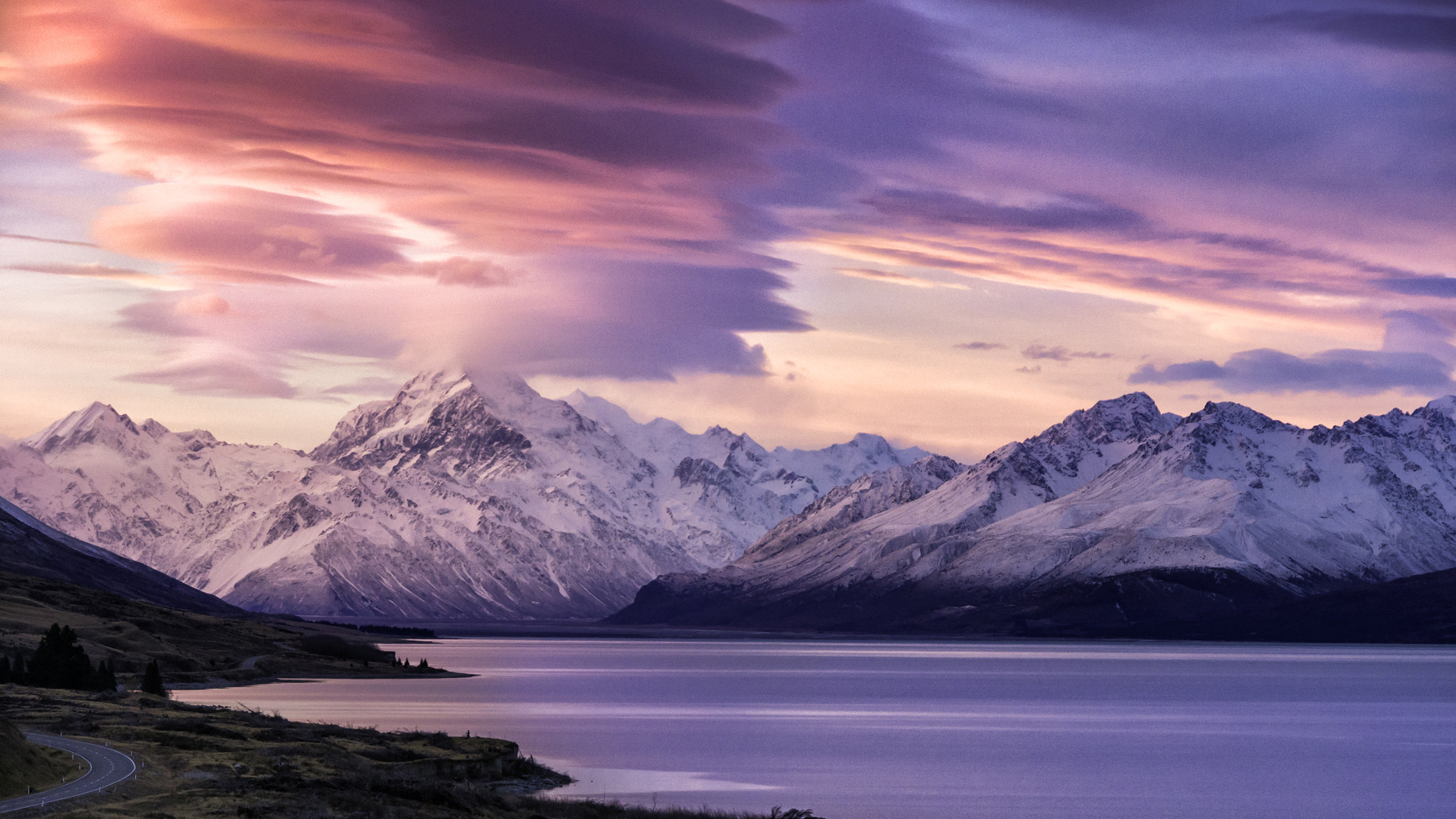 Olympus OM-D E-M5 + Olympus Zuiko Digital ED 12-60mm F2.8-4.0 SWD sample photo. Mount cook sunset photography