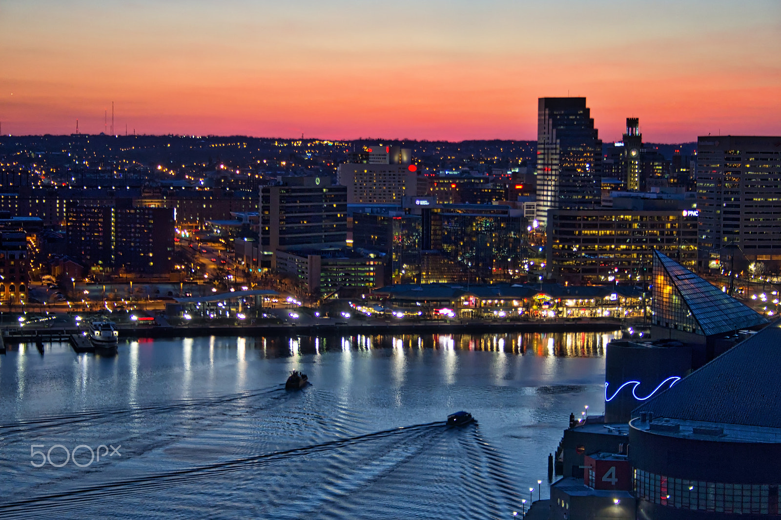 Canon EF-S 18-55mm F3.5-5.6 sample photo. Sunset in baltimore photography