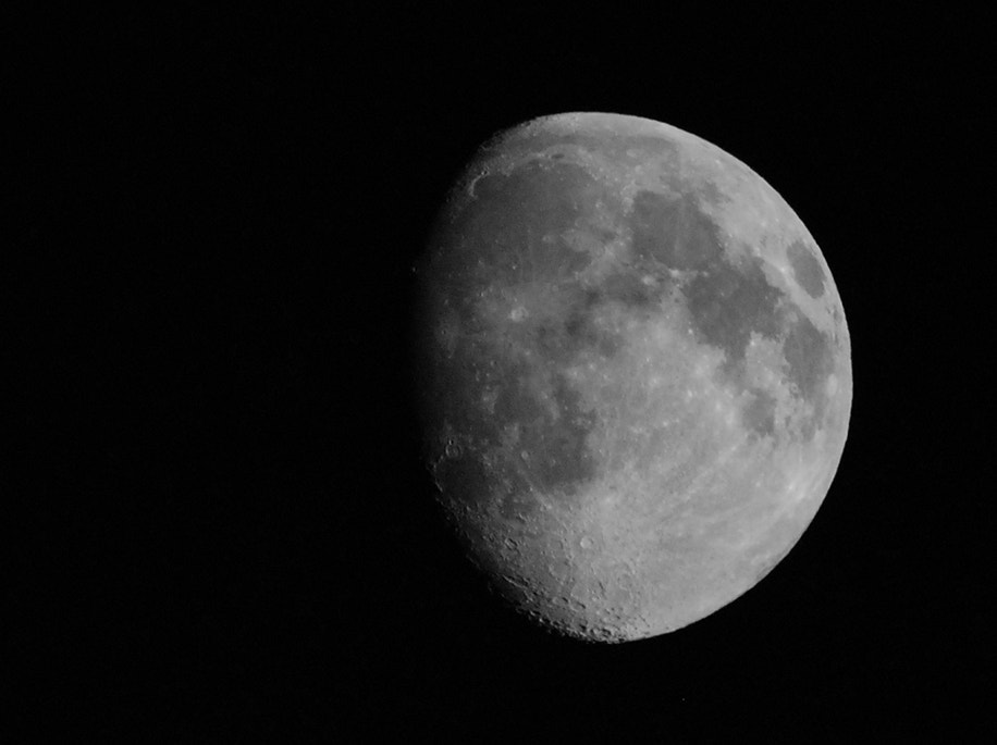 Nikon D80 + Sigma 150-500mm F5-6.3 DG OS HSM sample photo. Moon ...3/4 photography