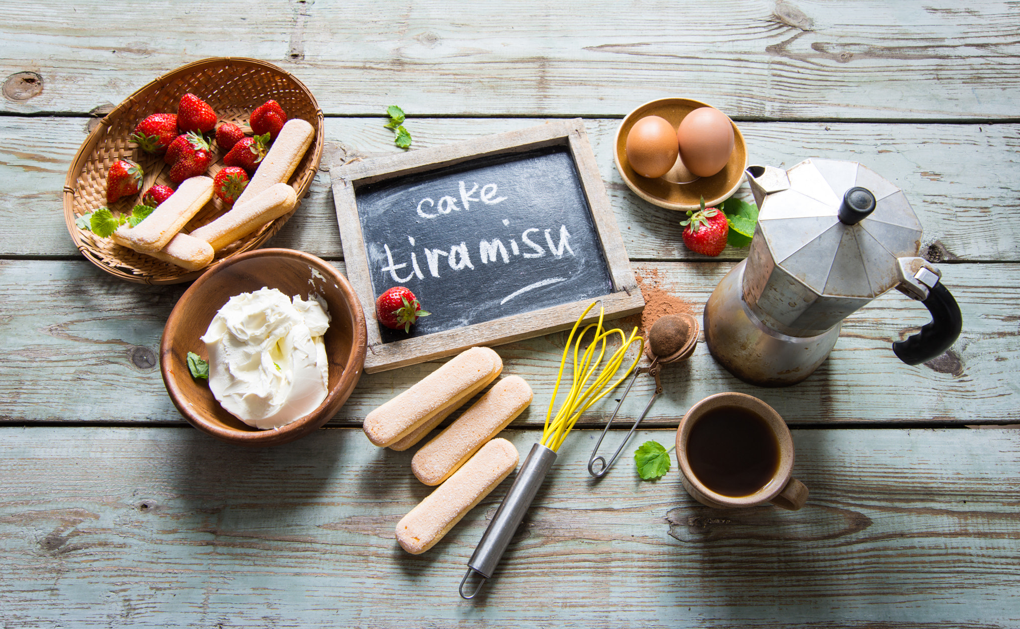 Nikon AF Nikkor 24-85mm F2.8-4D IF sample photo. Ingredients for tiramisu cake photography