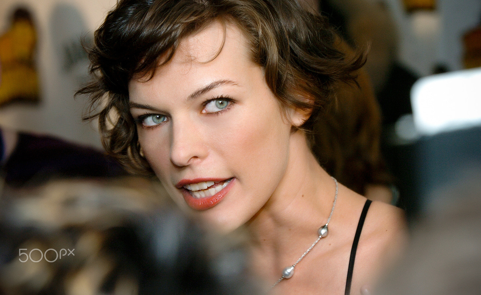 Nikon D2H sample photo. Actress milla jovovich attends mtv russia movie awards ceremony in moscow on april 21, 2006. photography