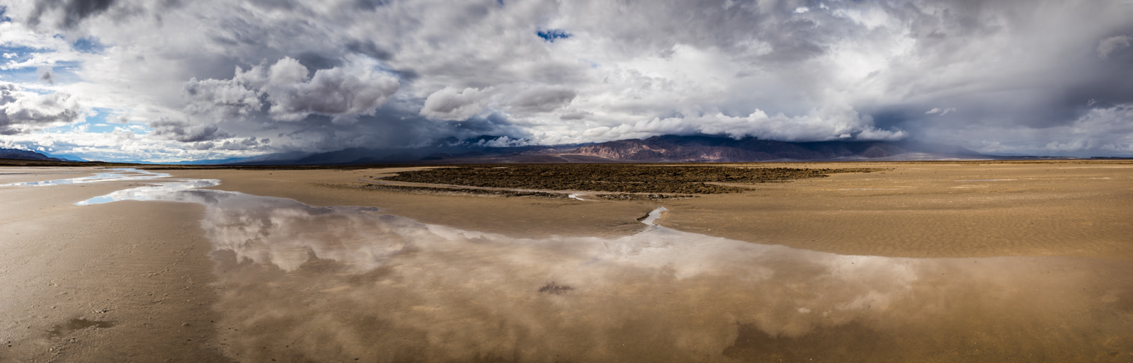 Sony a7R + Canon EF 85mm F1.2L II USM sample photo. Water and storms in death valley photography