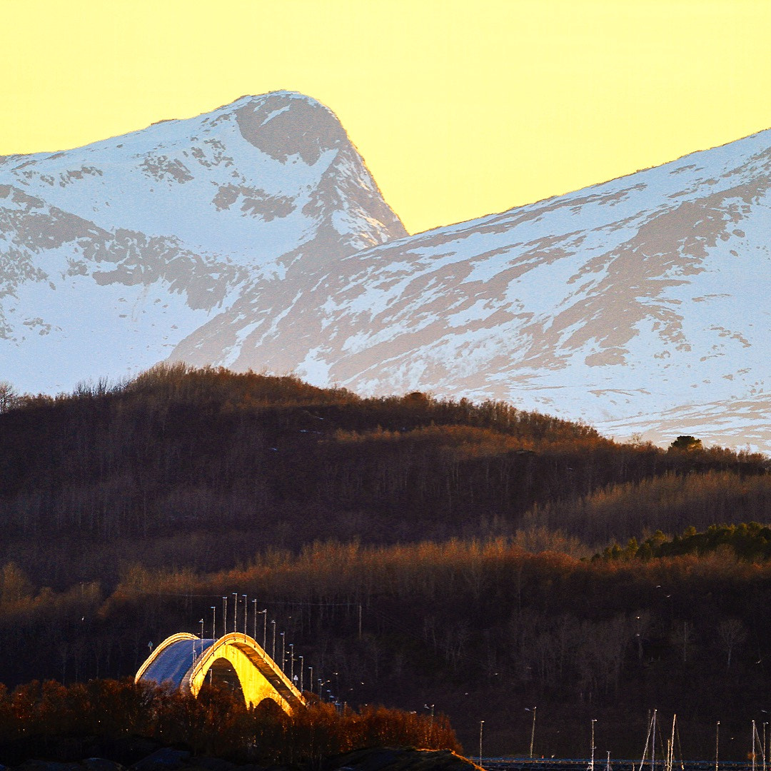 Canon EF 300mm F2.8L IS II USM sample photo. From north norway and dyrøy bridge on island dyrøy ... photography