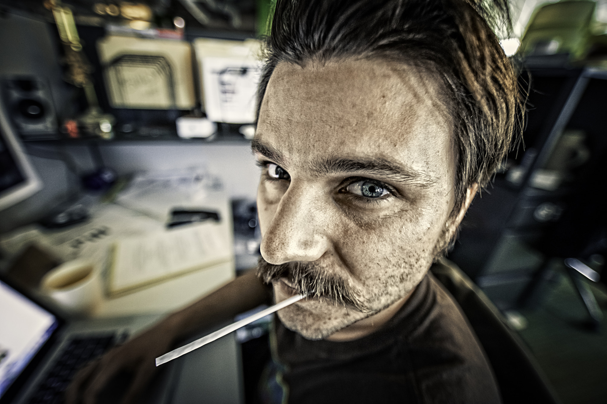Canon EF 14mm F2.8L II USM sample photo. Portrait of office worker photography