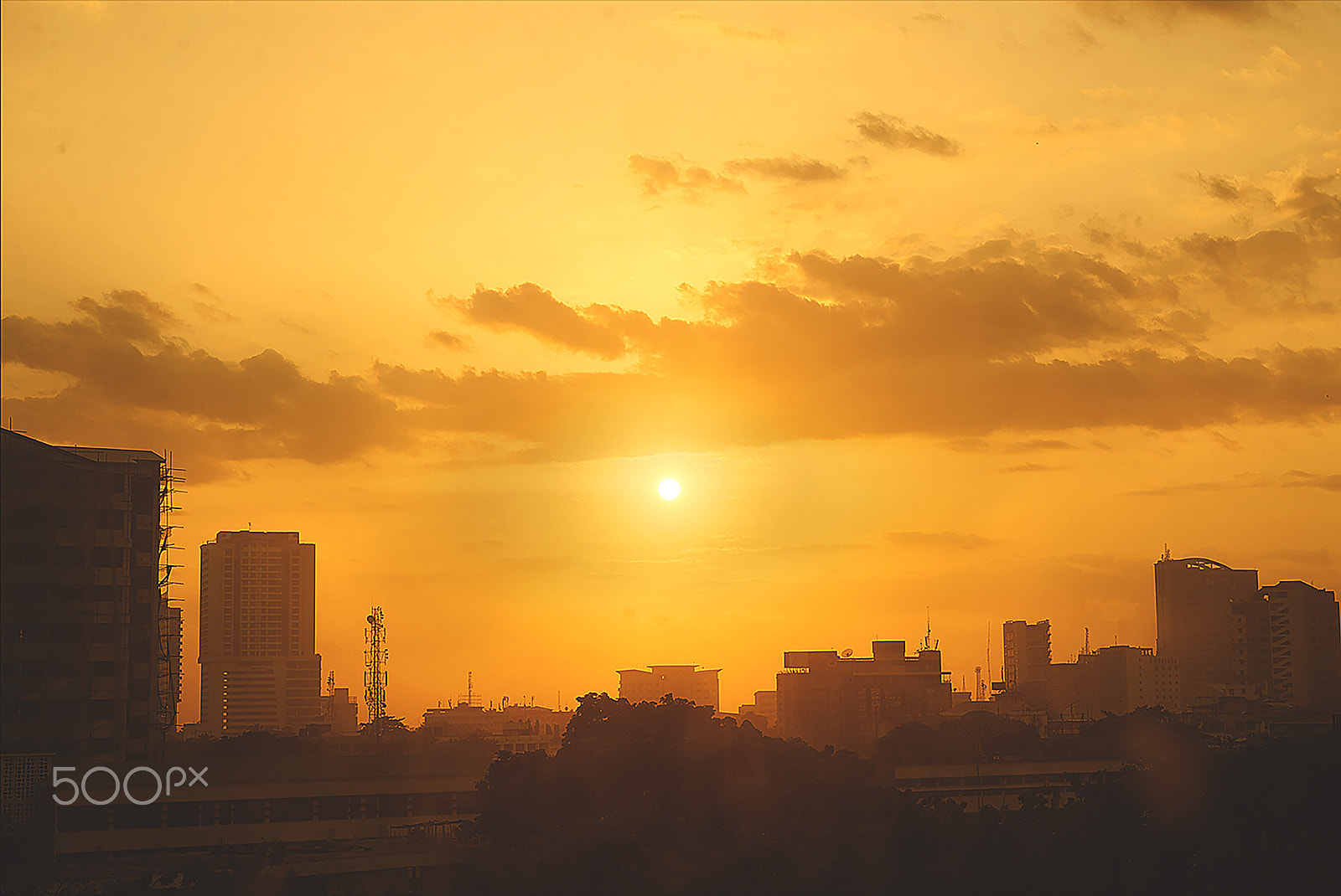 Nikon D3X sample photo. Sunrise at dar es salaam city skyline in tanzania photography