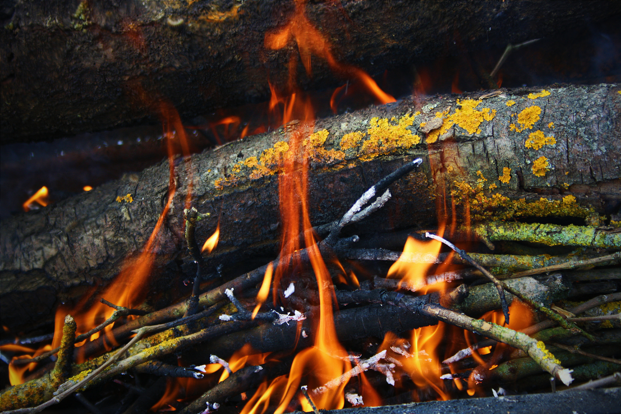 Canon EF 90-300mm F4.5-5.6 sample photo. Fire photography