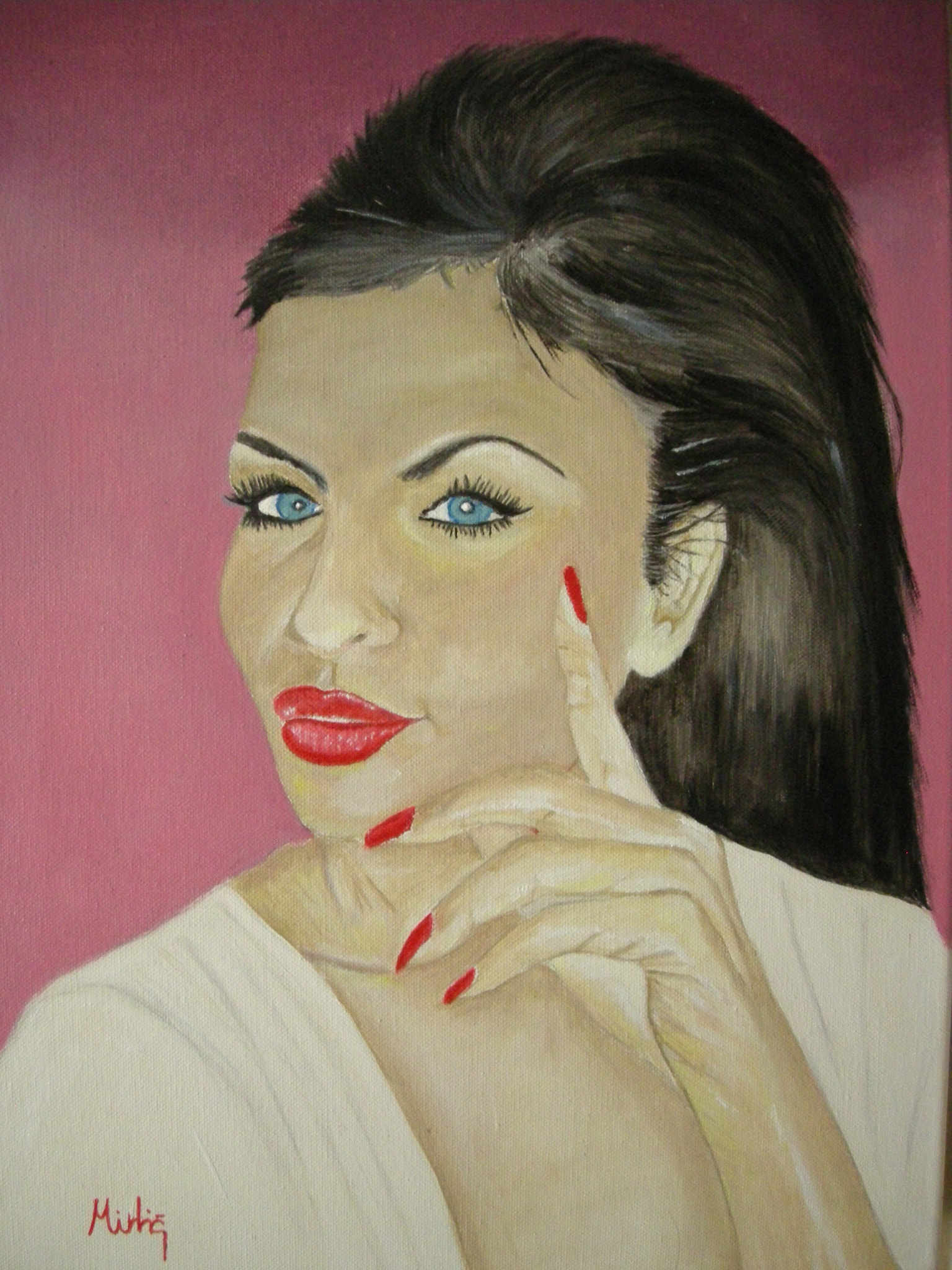 Nikon COOLPIX L12 sample photo. My women portrait -ivana -oil on canvas.  photography