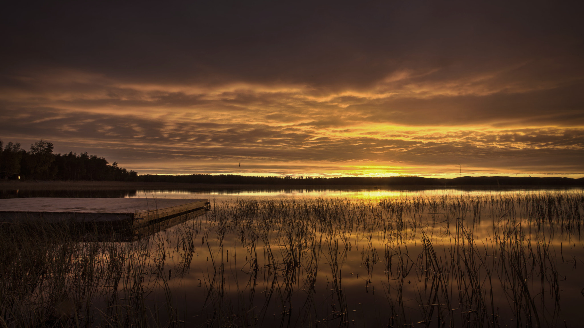 Canon EOS 5D Mark II + Canon EF 16-35mm F2.8L USM sample photo. Magical sunset by the lake photography