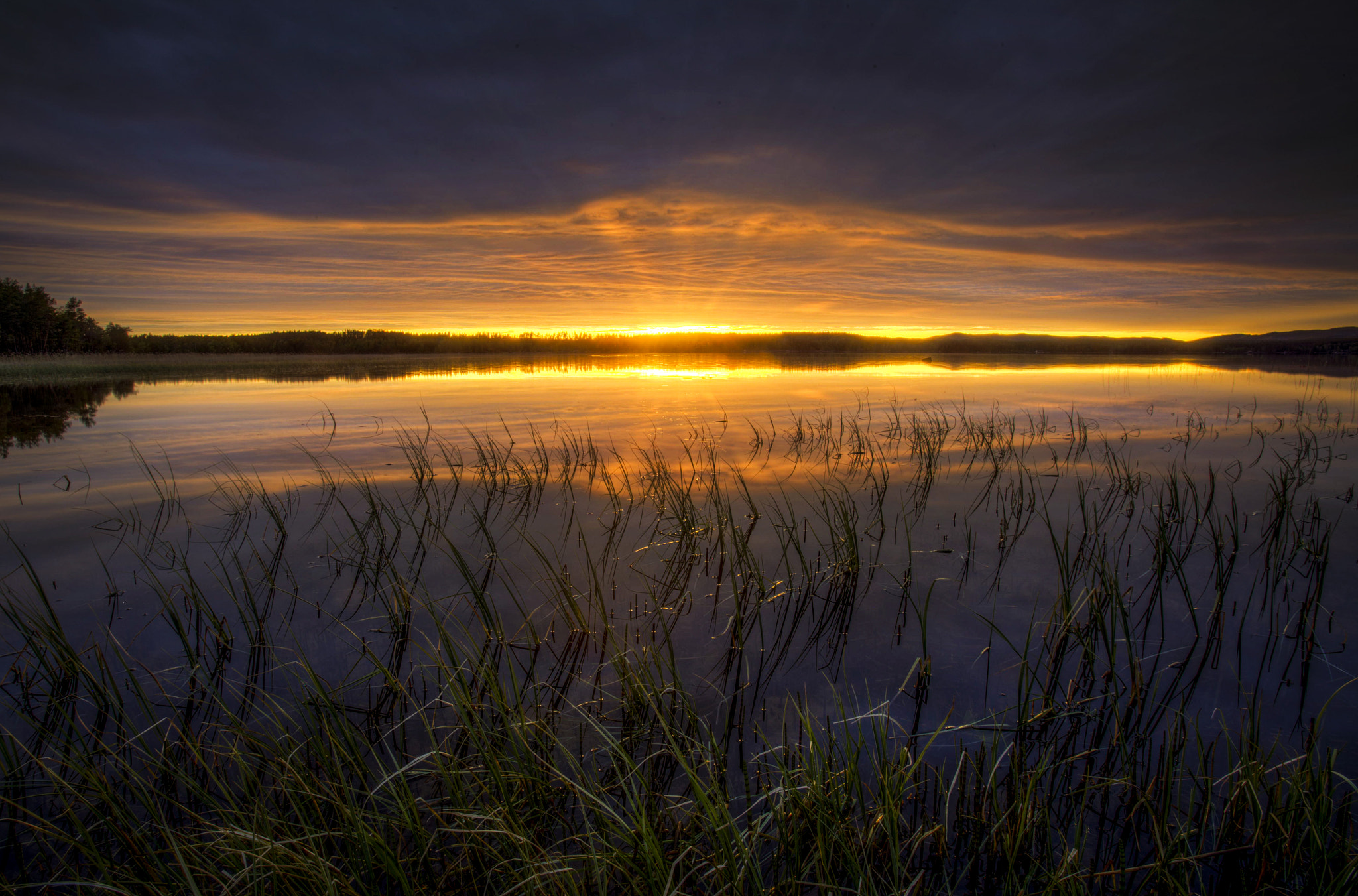 Canon EOS 5D Mark II + Canon EF 16-35mm F2.8L USM sample photo. Magical sunset in sweden photography