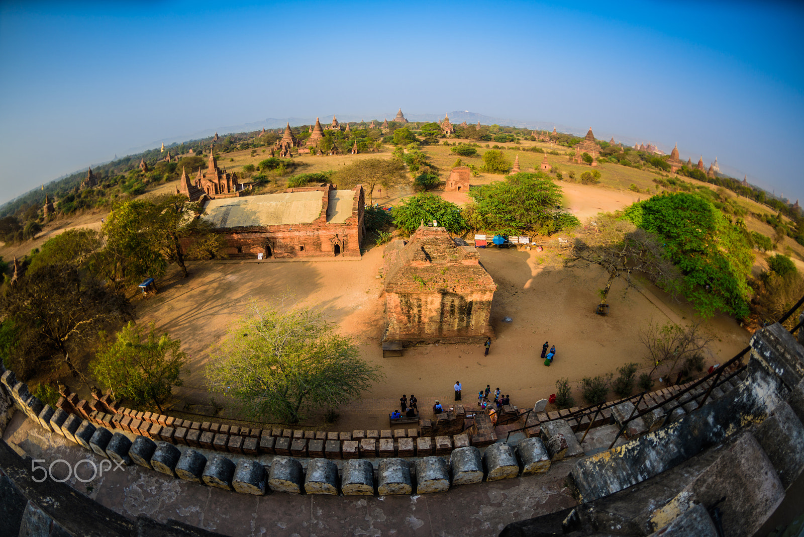 Nikon D810 + Nikon AF Fisheye-Nikkor 16mm F2.8D sample photo. Bagan morning photography