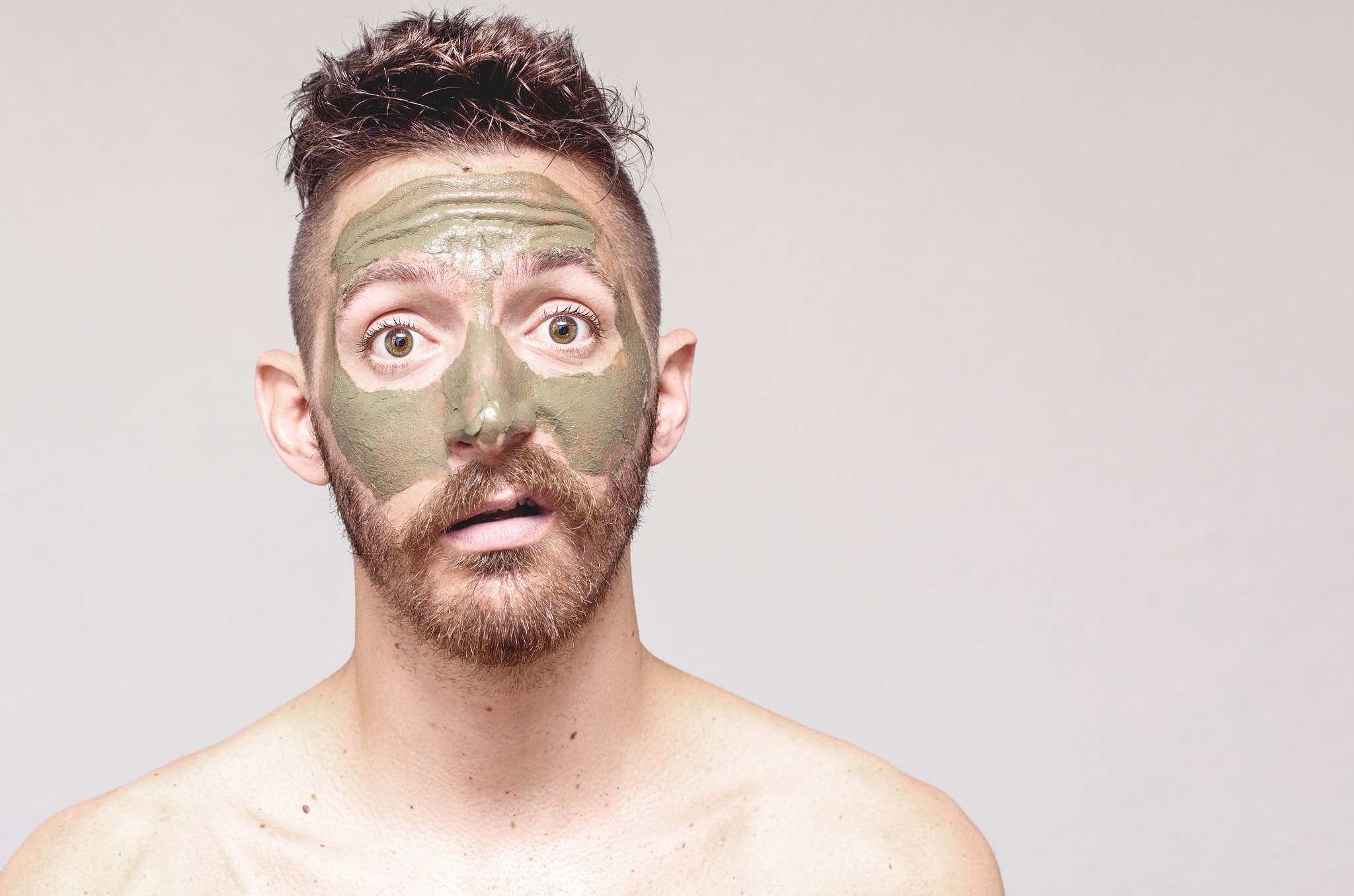 Nikon D7000 + Nikon AF-S Nikkor 35mm F1.8G ED sample photo. Self portrait dead sea mud mask photography