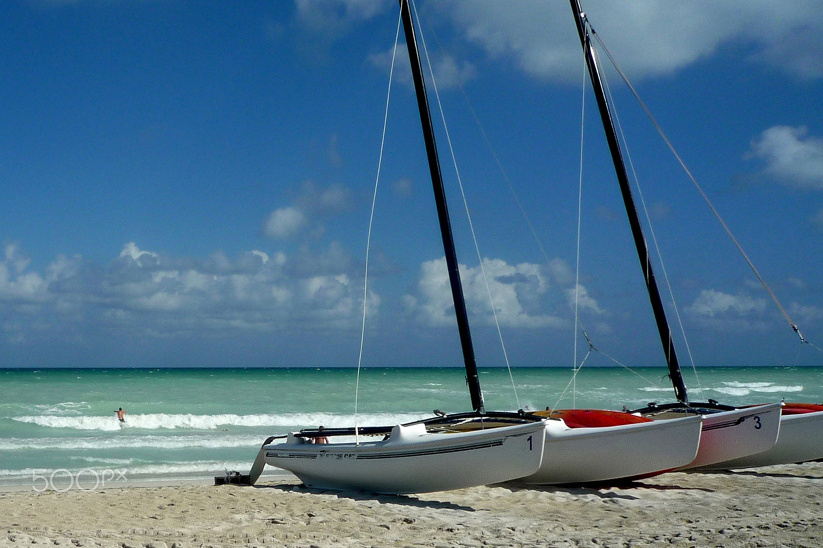 Panasonic DMC-FX500 sample photo. Catamarans in varadero cuba photography