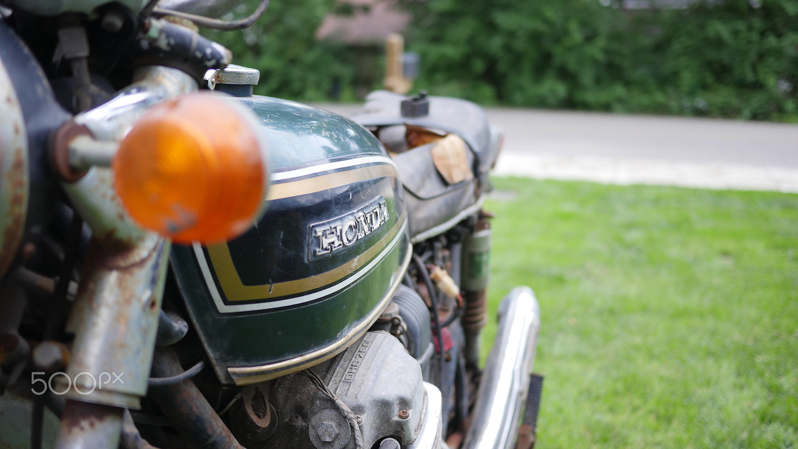LUMIX G 20/F1.7 II sample photo. Honda cb750 - sonny black photography