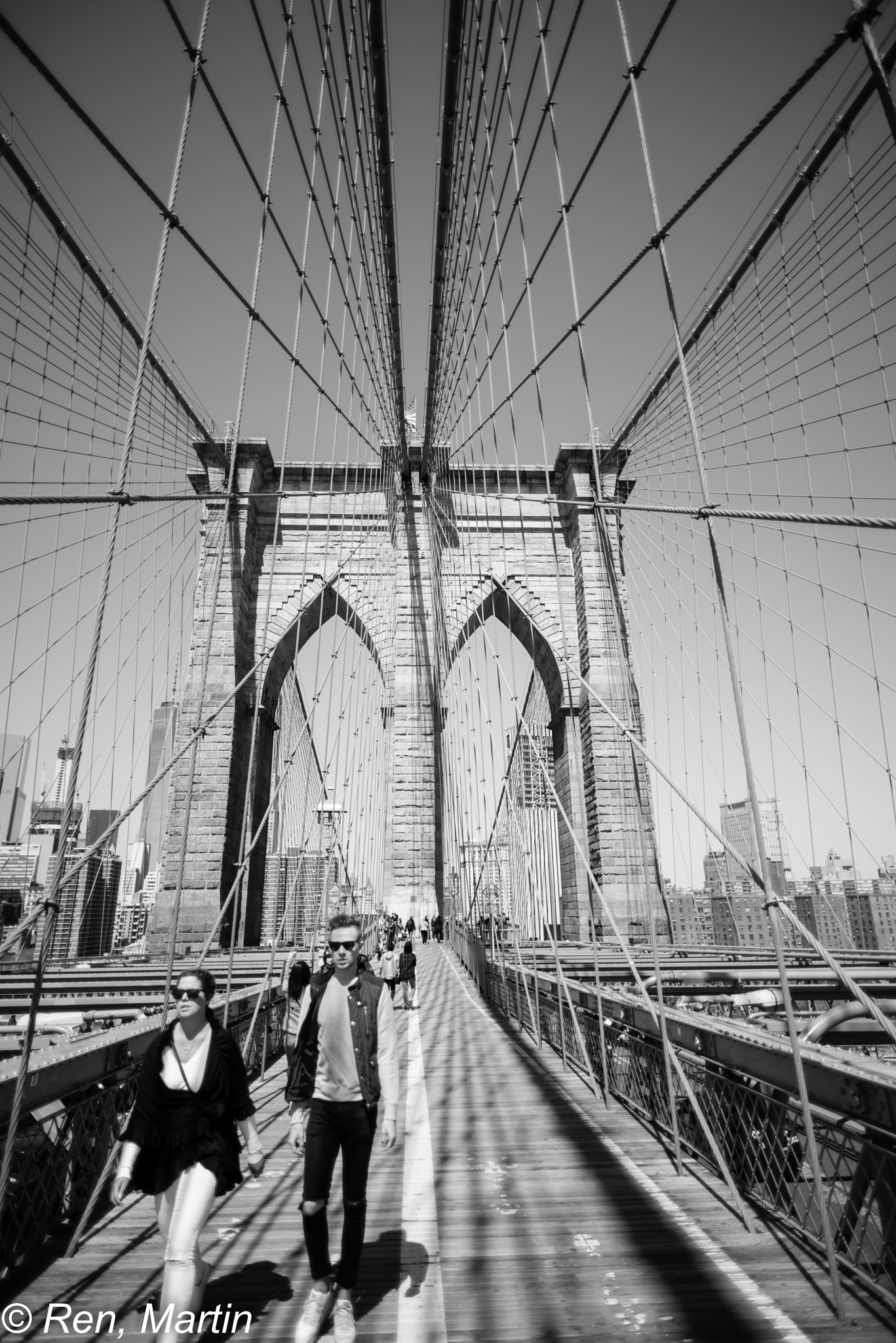 Nikon D810 + Nikon AF Nikkor 20mm F2.8D sample photo. Brooklyn bridge photography