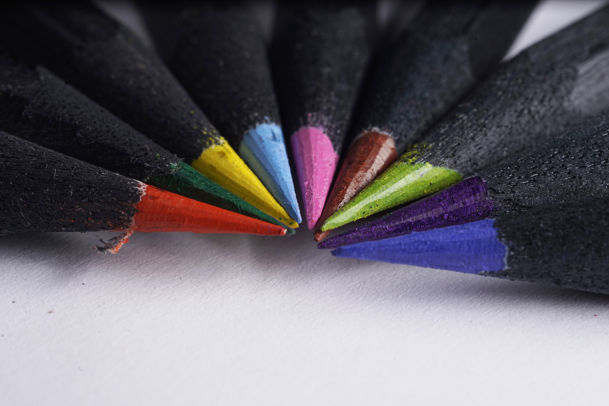 MACRO 50mm F2.8 sample photo. Black pencils photography