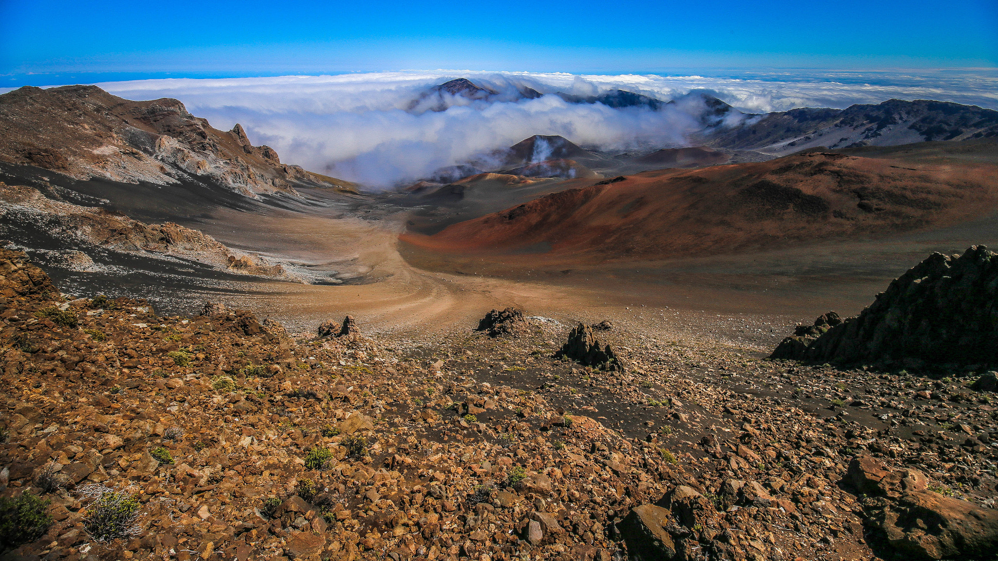 Sigma 8-16mm F4.5-5.6 DC HSM sample photo. Haleakala crater in the clouds photography