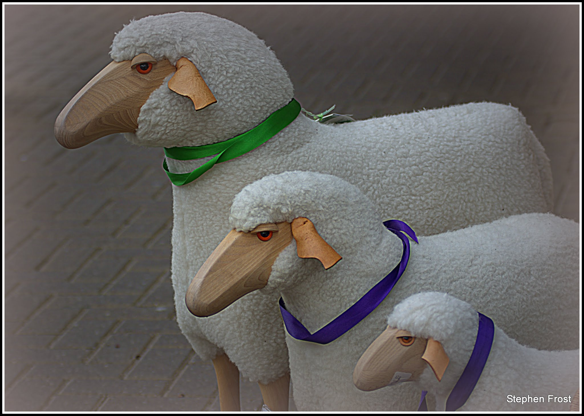 Sigma 70-200mm F2.8 EX DG OS HSM sample photo. Feeling sheepish display models outside a shop sel ... photography