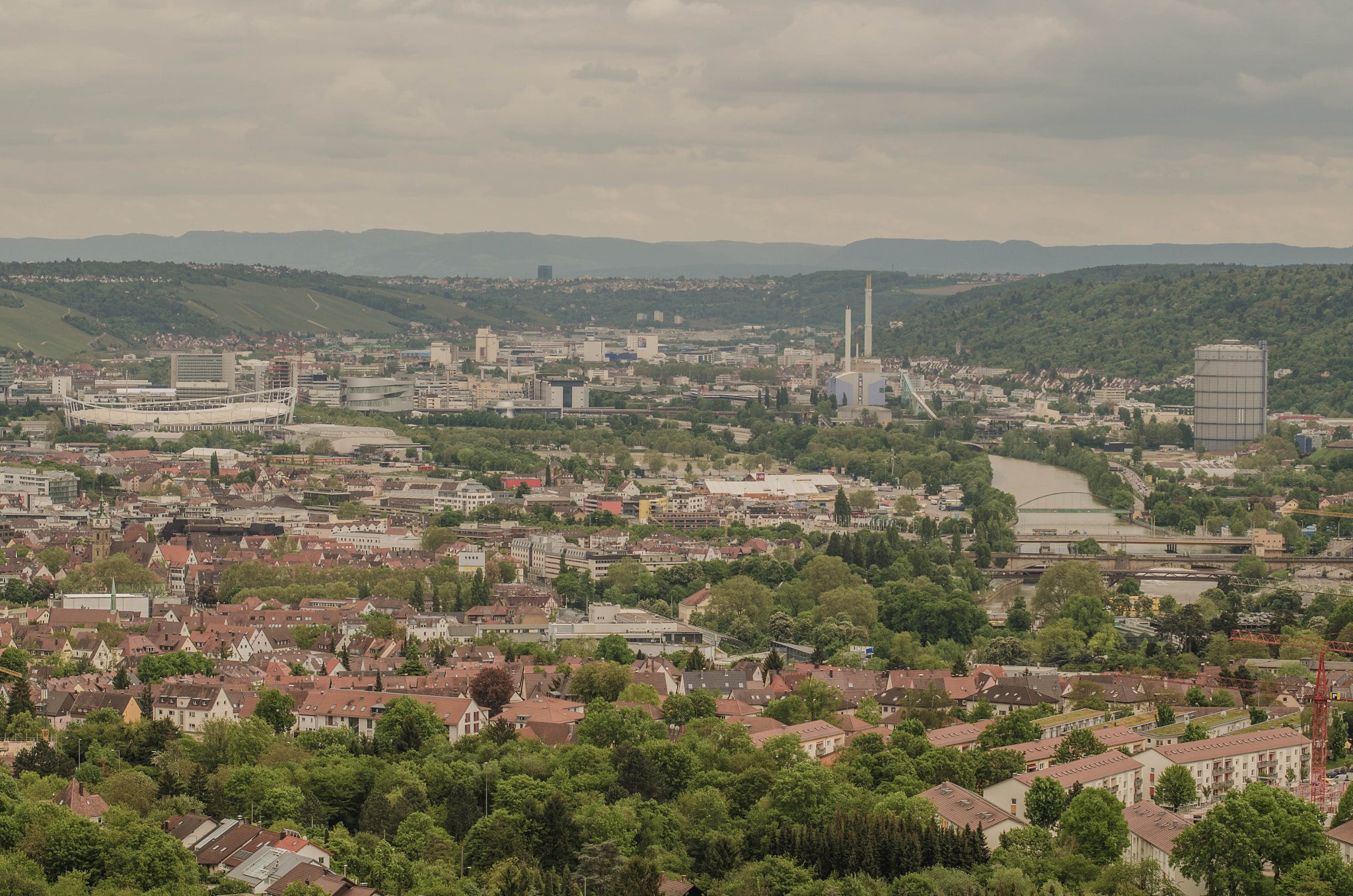Sigma 70-200mm F2.8 EX DG Macro HSM II sample photo. Great view on stuttgart & mercedes benz arena photography