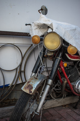 Pentax smc DA 21mm F3.2 AL Limited sample photo. Covered bike photography