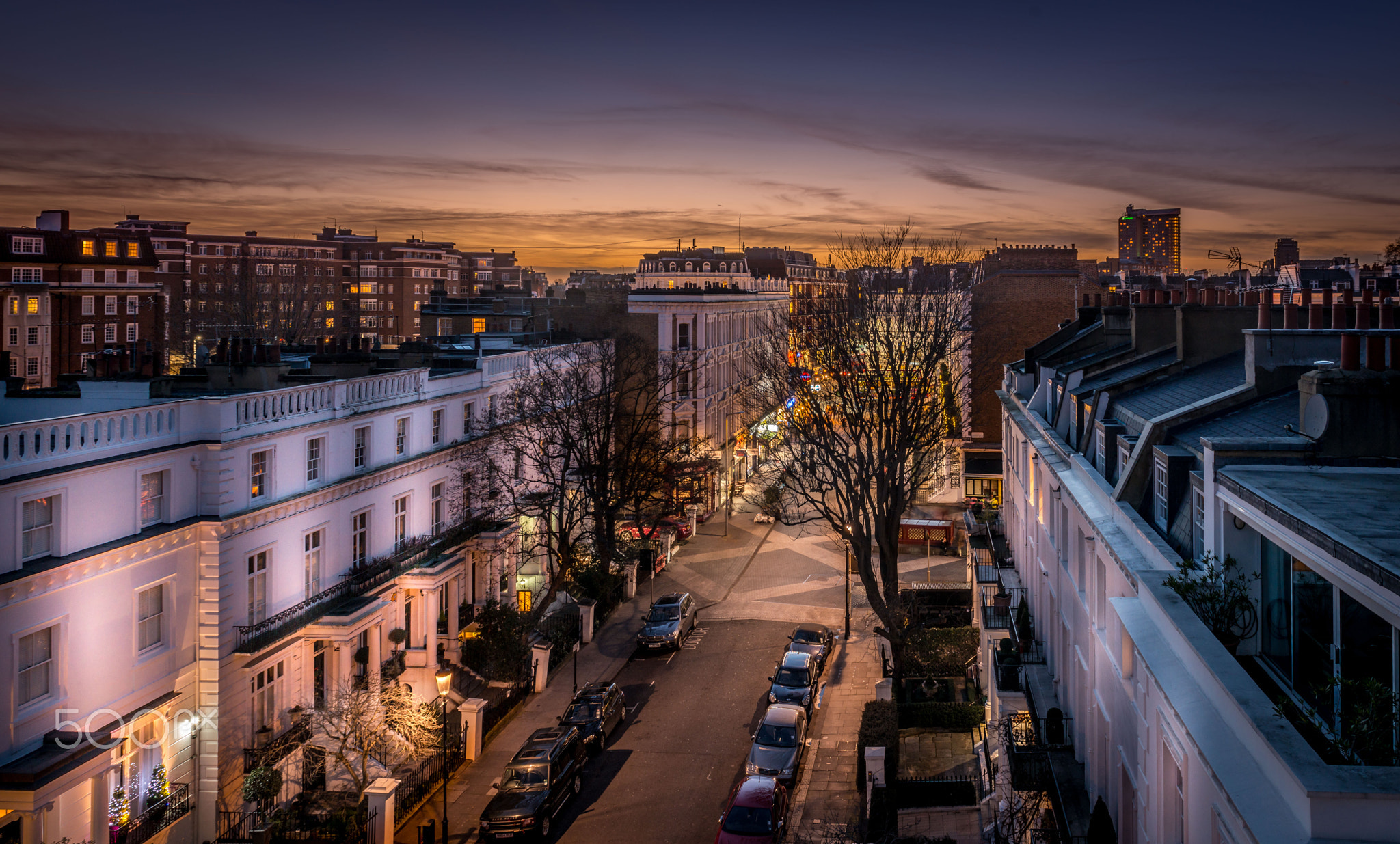 Sunset in South Kensington London