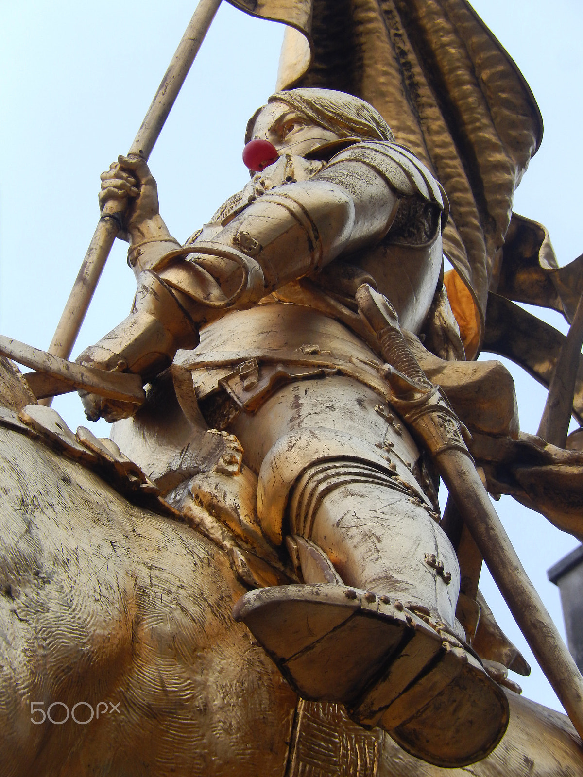 Nikon COOLPIX S9400 sample photo. Jean of arc's equestrian statue, low angle view photography