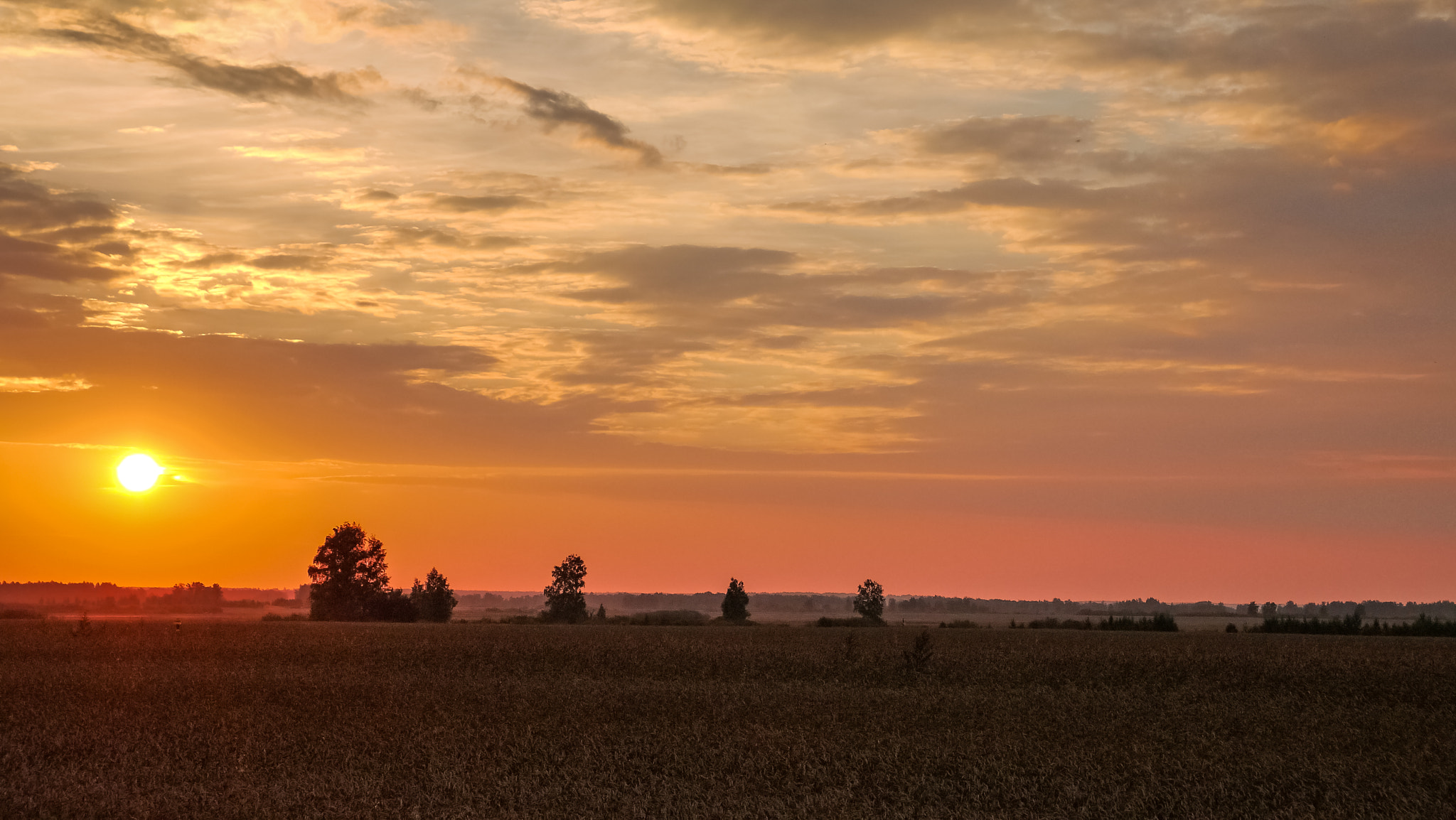 Panasonic Lumix DMC-GF5 sample photo. Sunset in siberia photography