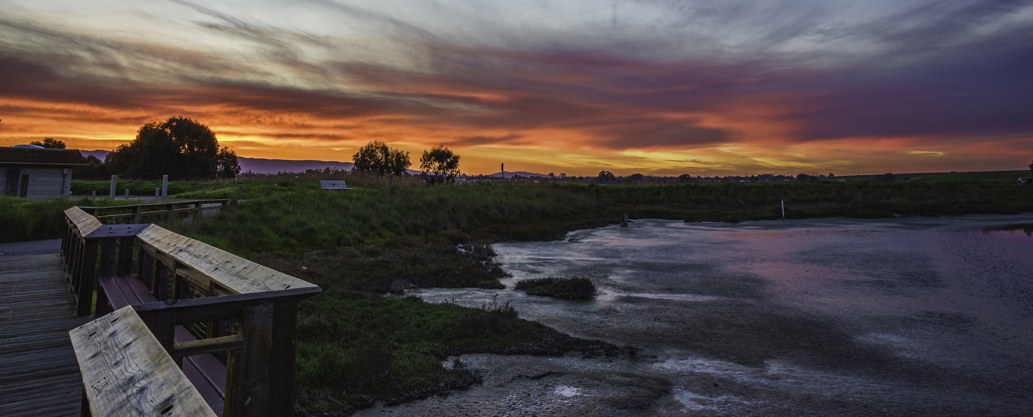 Sony a7R + Canon EF 17-40mm F4L USM sample photo. Marshland sunset photography