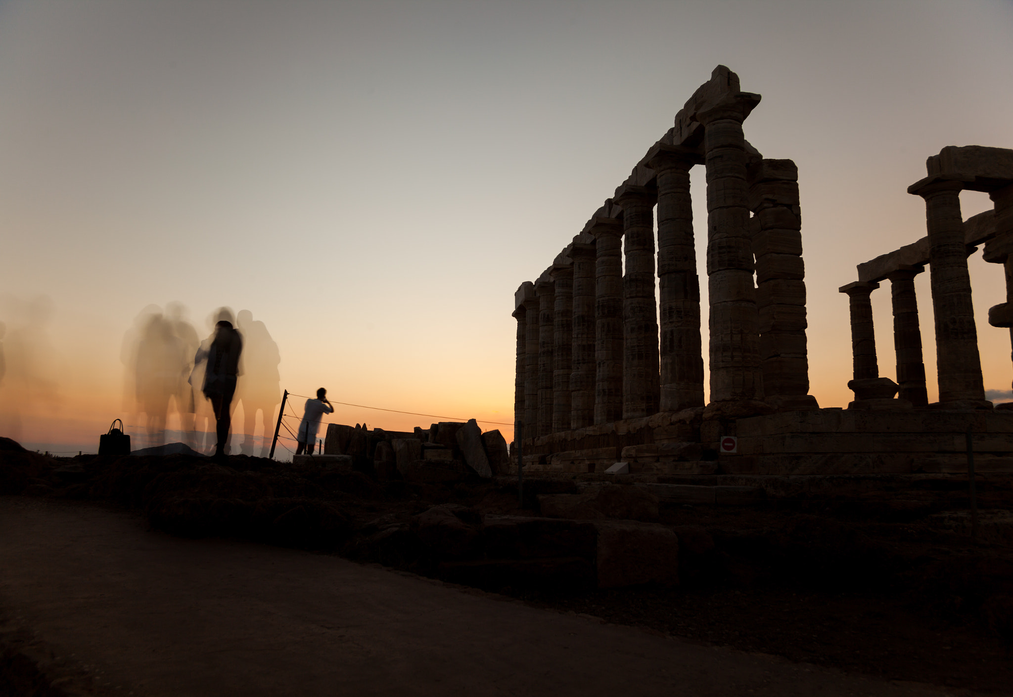 Canon EOS 5D Mark II sample photo. Ghostly sunset at sounio photography