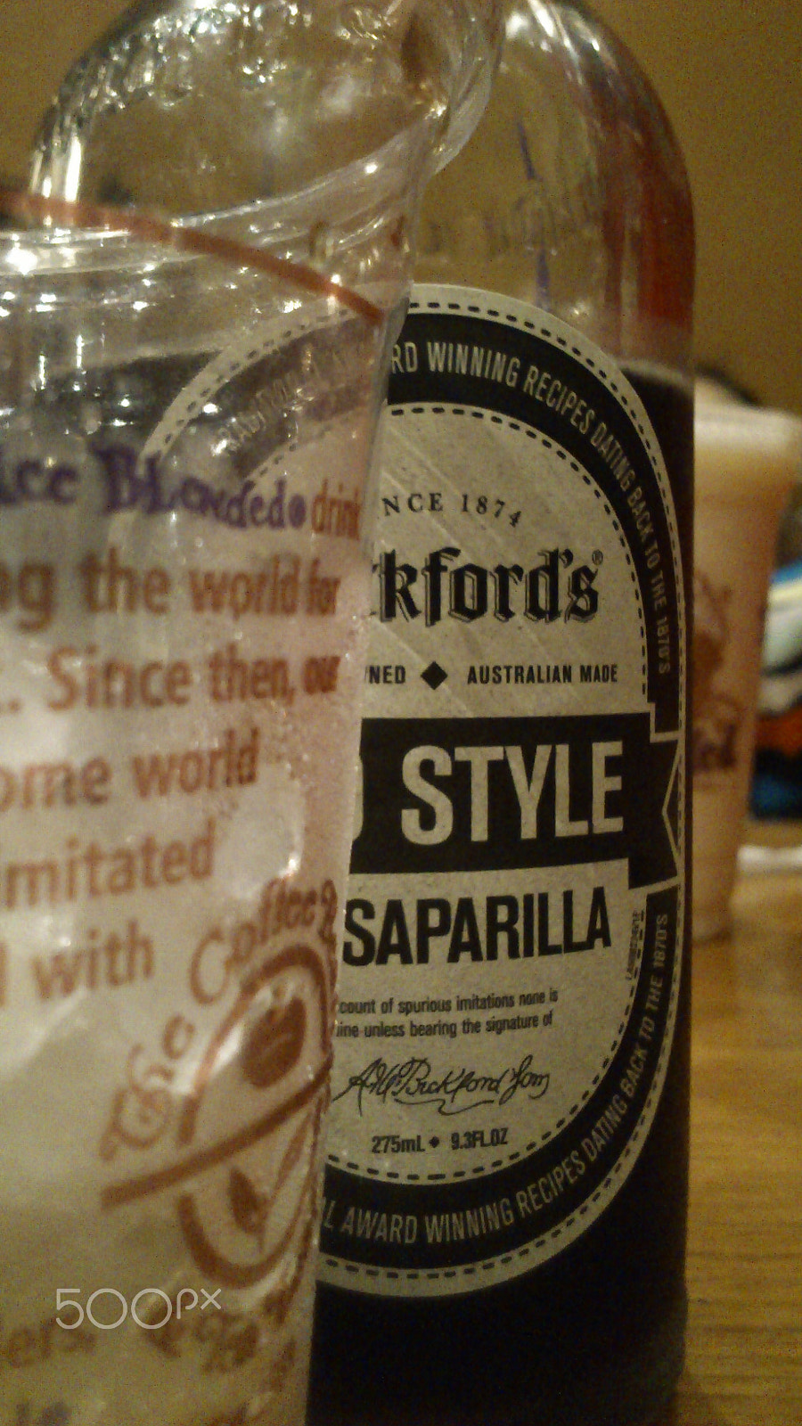 Sony Ericsson Xperia mini sample photo. Sarsaparilla drink photography